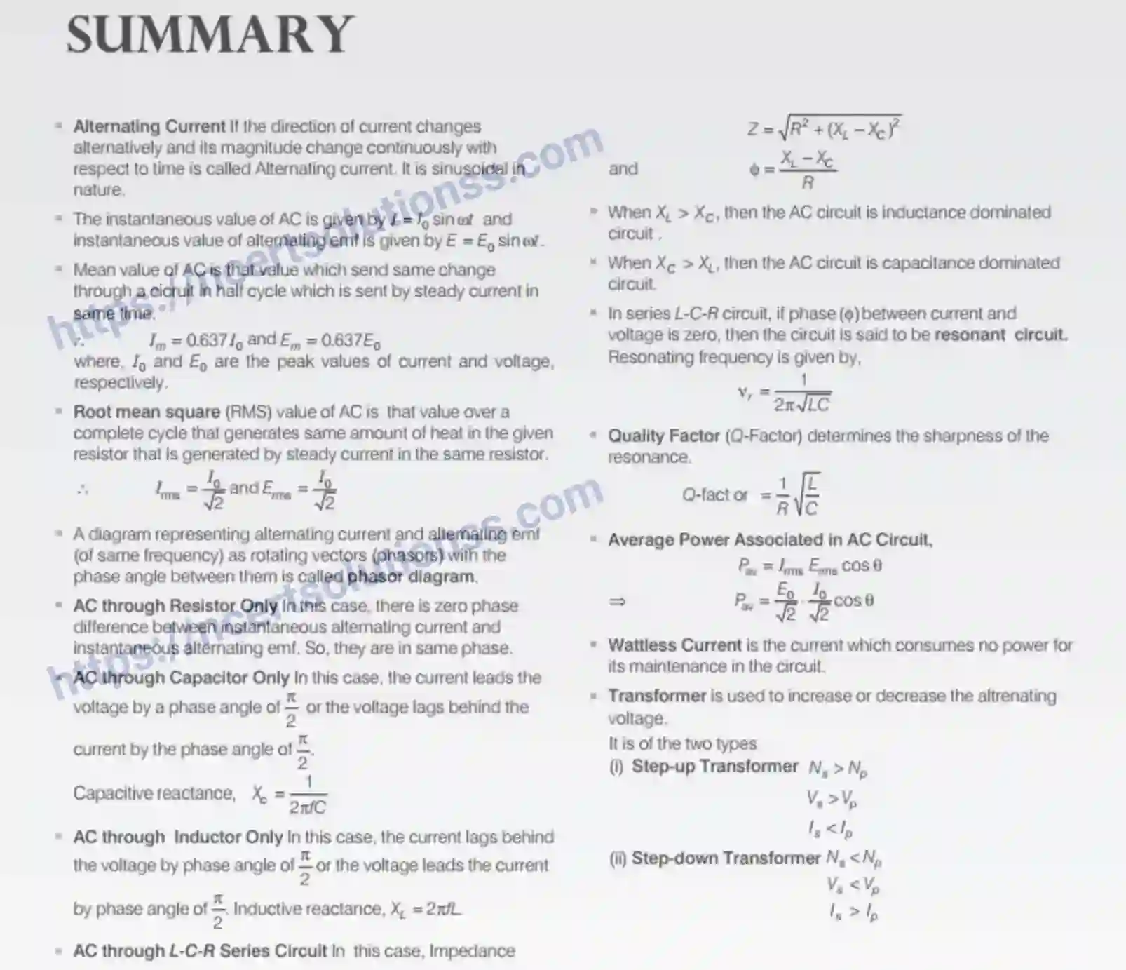 NCERT-Notes-Class-12-Physics-Alternating-Current-70-page-35