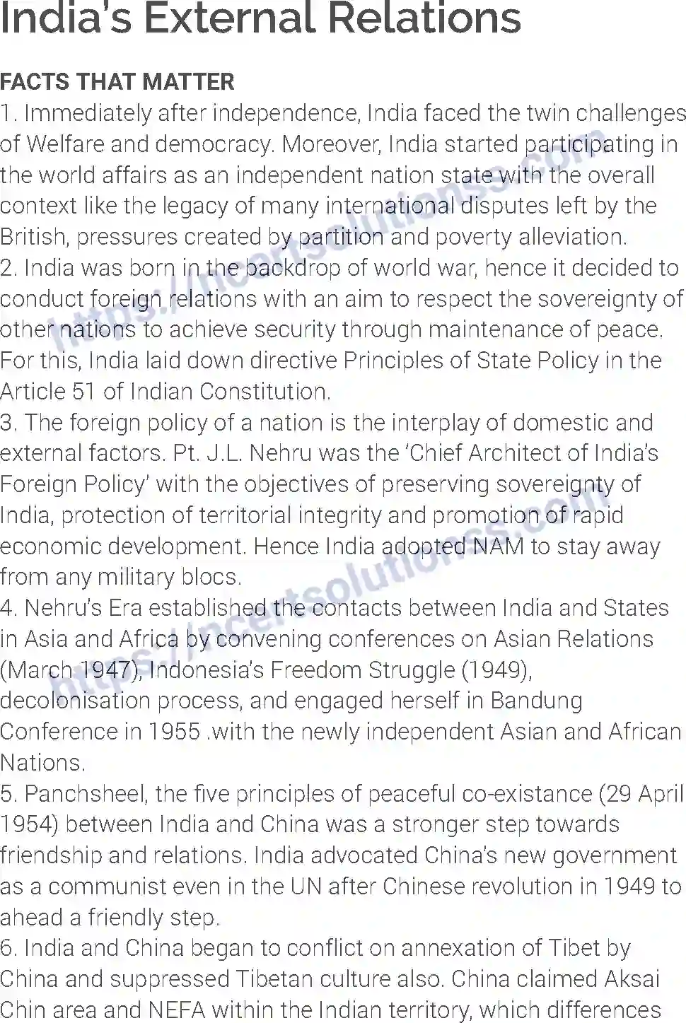 NCERT-Notes-Class-12-Political-Science-India’s-External-Relations-198-page-1