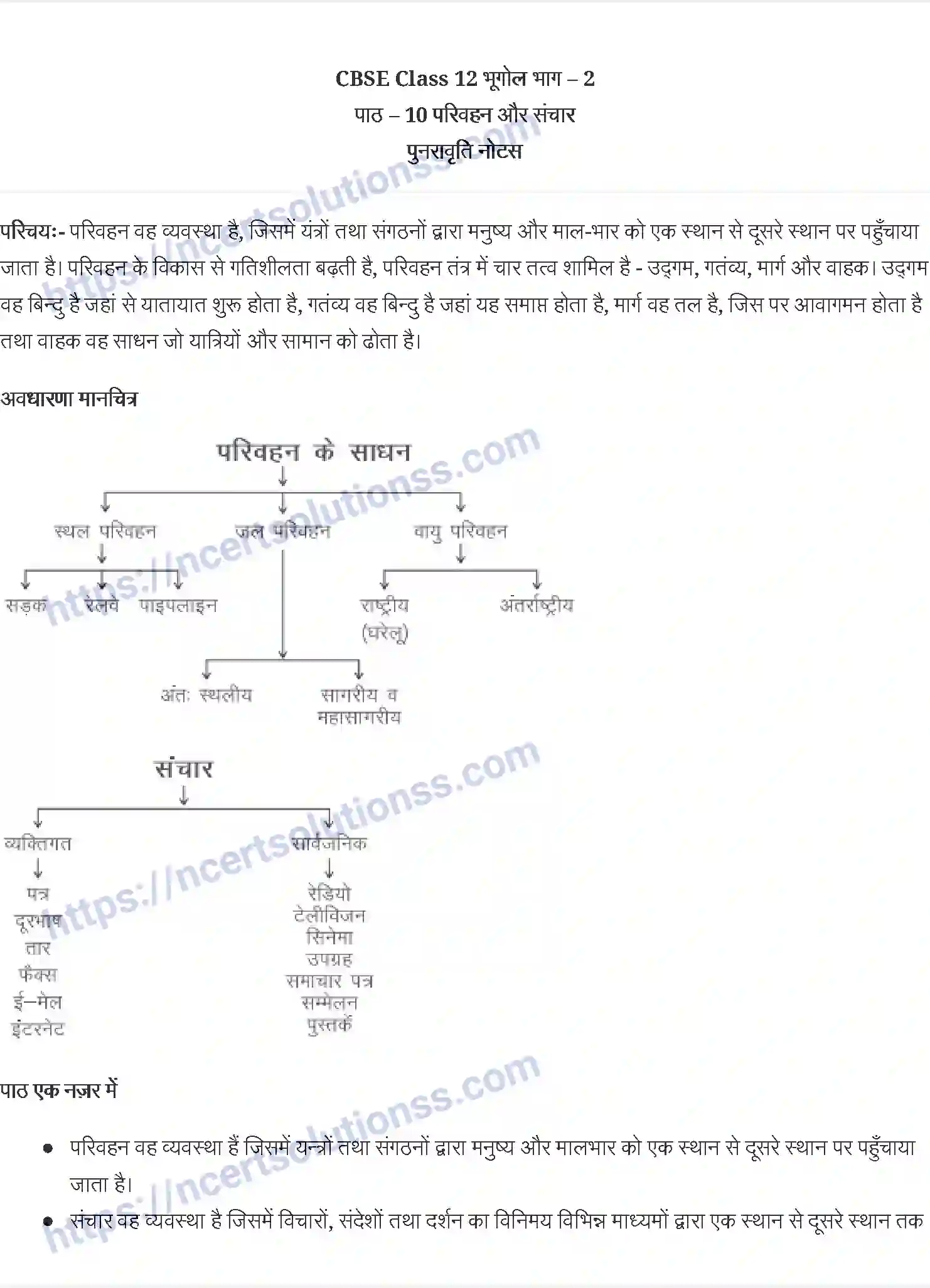 NCERT-Notes-Class-12-भूगोल-मे-प्रयोगात्मक-कार्य-and--2-परिवहन-तथा-संचार-886-page-1
