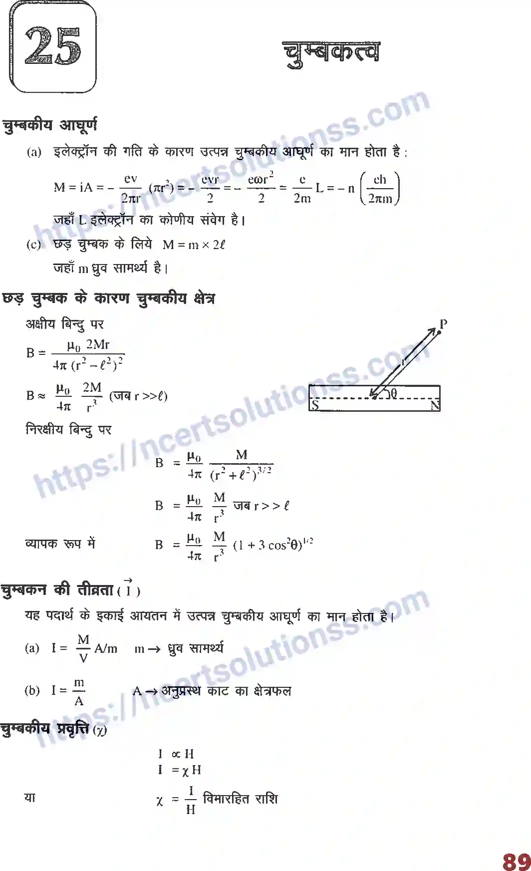 NCERT-Notes-Class-12-भौतिक-विज्ञान-फार्मूला-चुम्बकत्व-1015-page-1