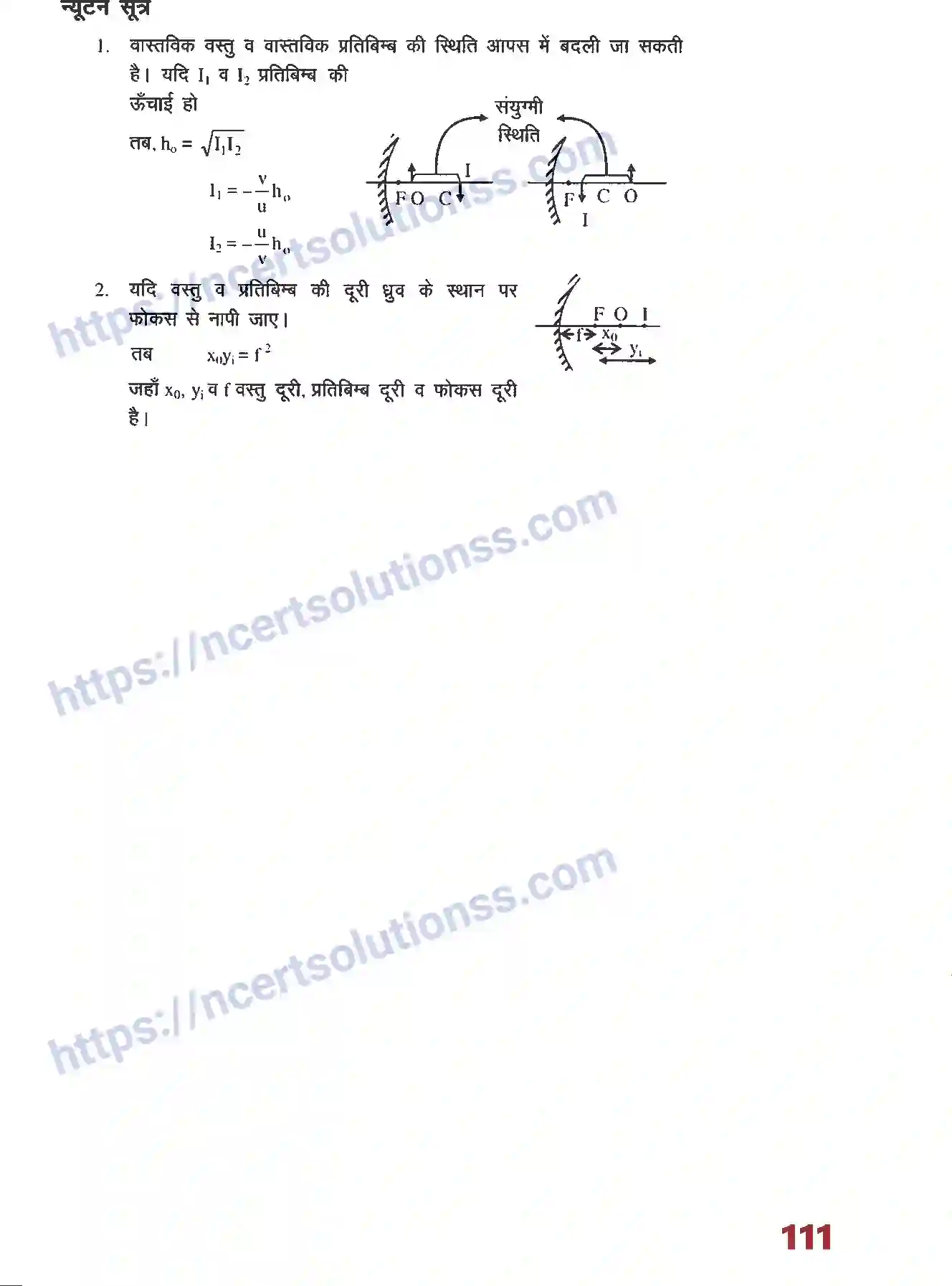 NCERT-Notes-Class-12-भौतिक-विज्ञान-फार्मूला-वक्रीय-सतह-से-परावर्तन-1020-page-2