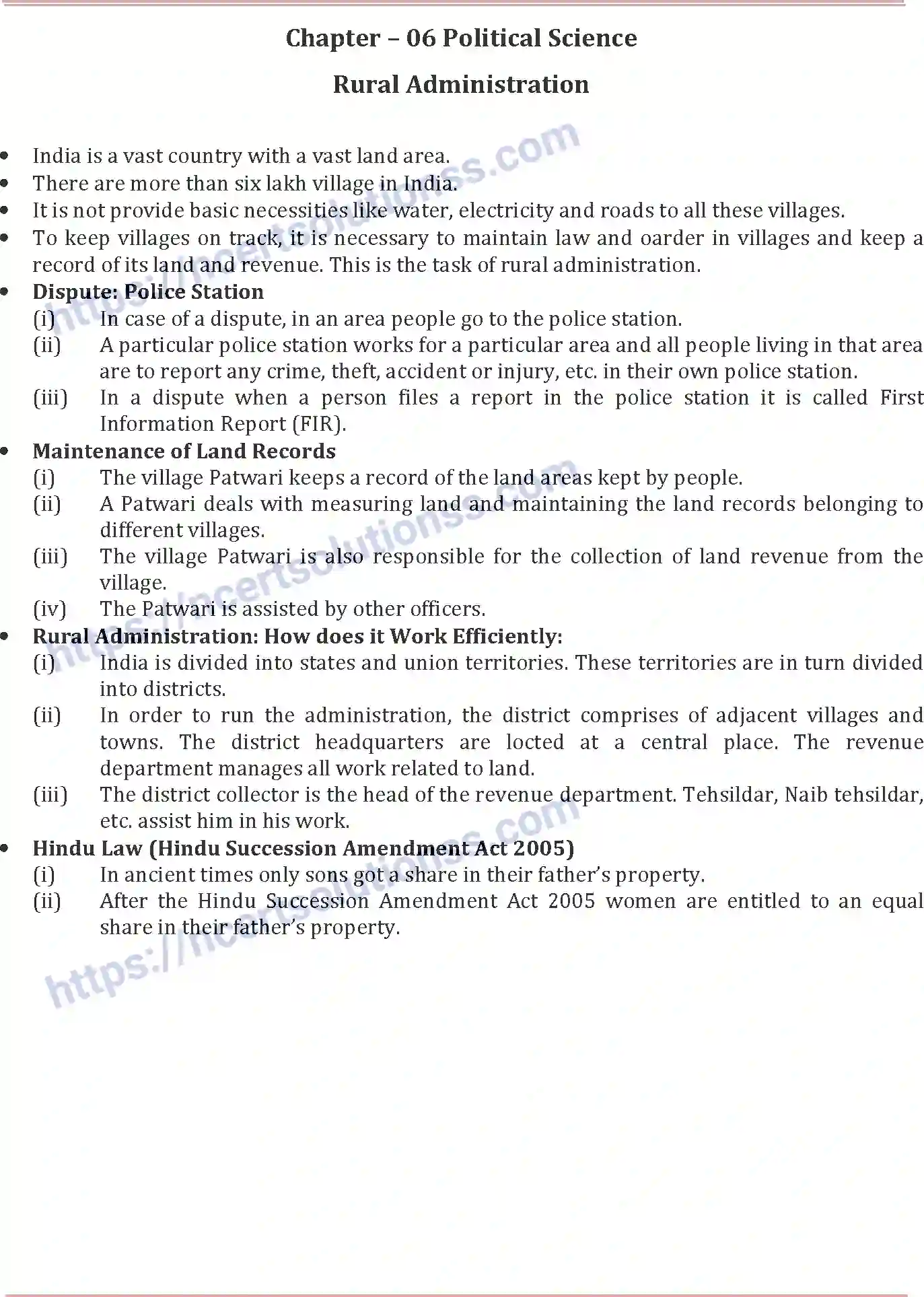 NCERT-Notes-Class-6-Social-Science-Rural-Administration-787-page-1