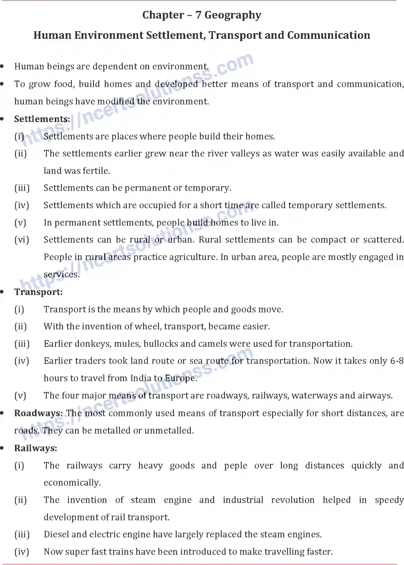 NCERT-Notes-Class-7-Social-Science-Human-Environment-Settlement-708-page-1