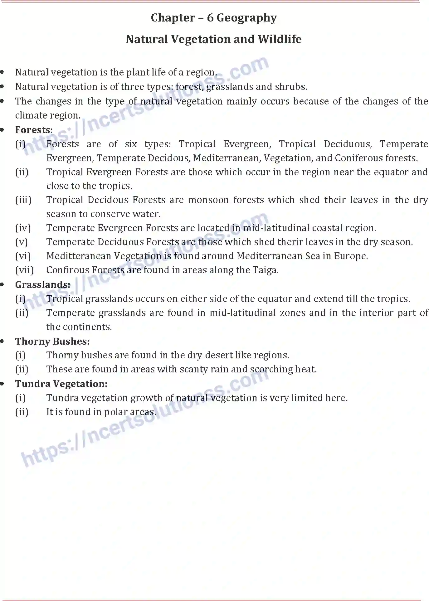 NCERT-Notes-Class-7-Social-Science-Natural-Vegetation-and-Wildlife-707-page-1