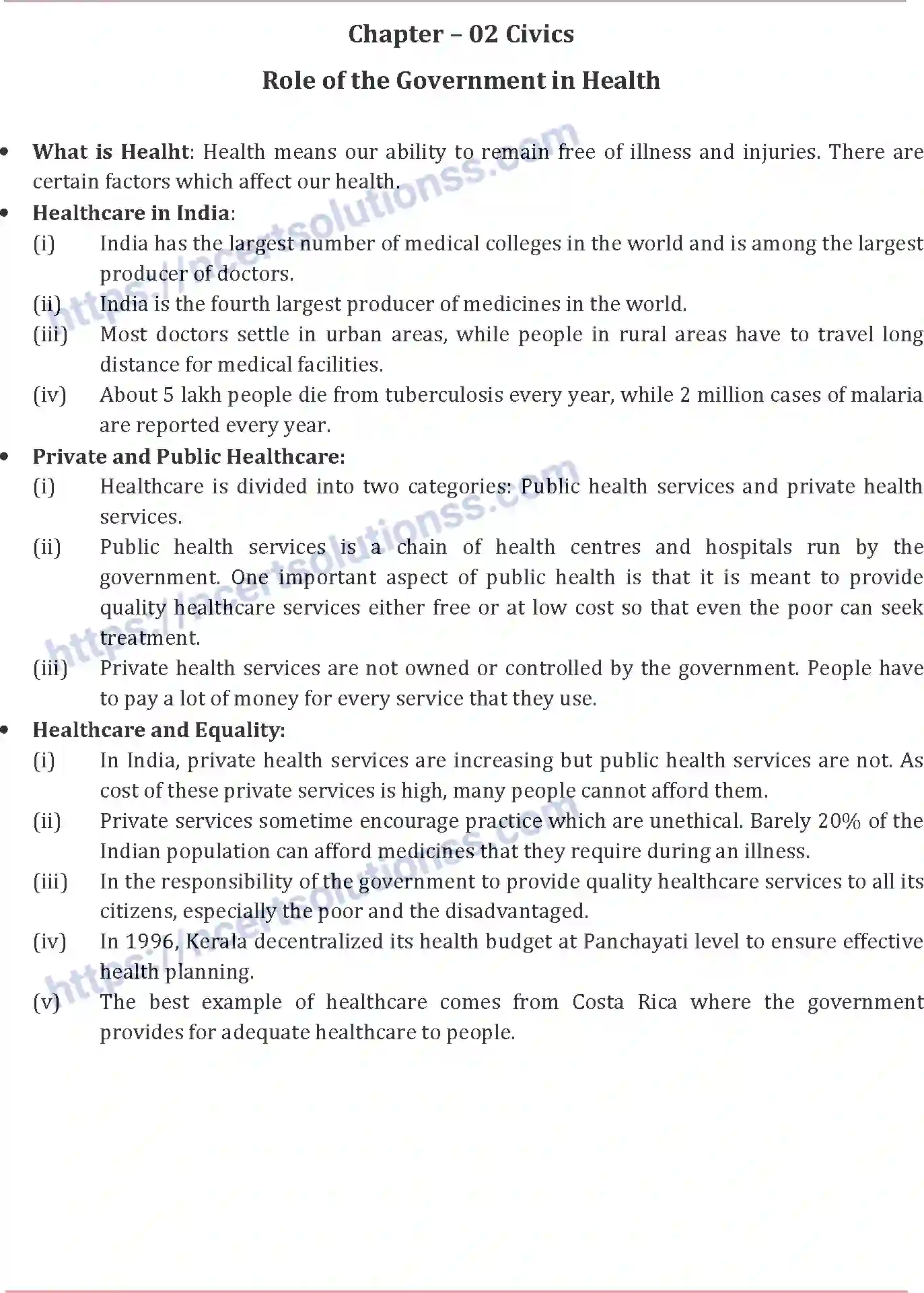NCERT-Notes-Class-7-Social-Science-Role-of-the-Government-in-Health-723-page-1
