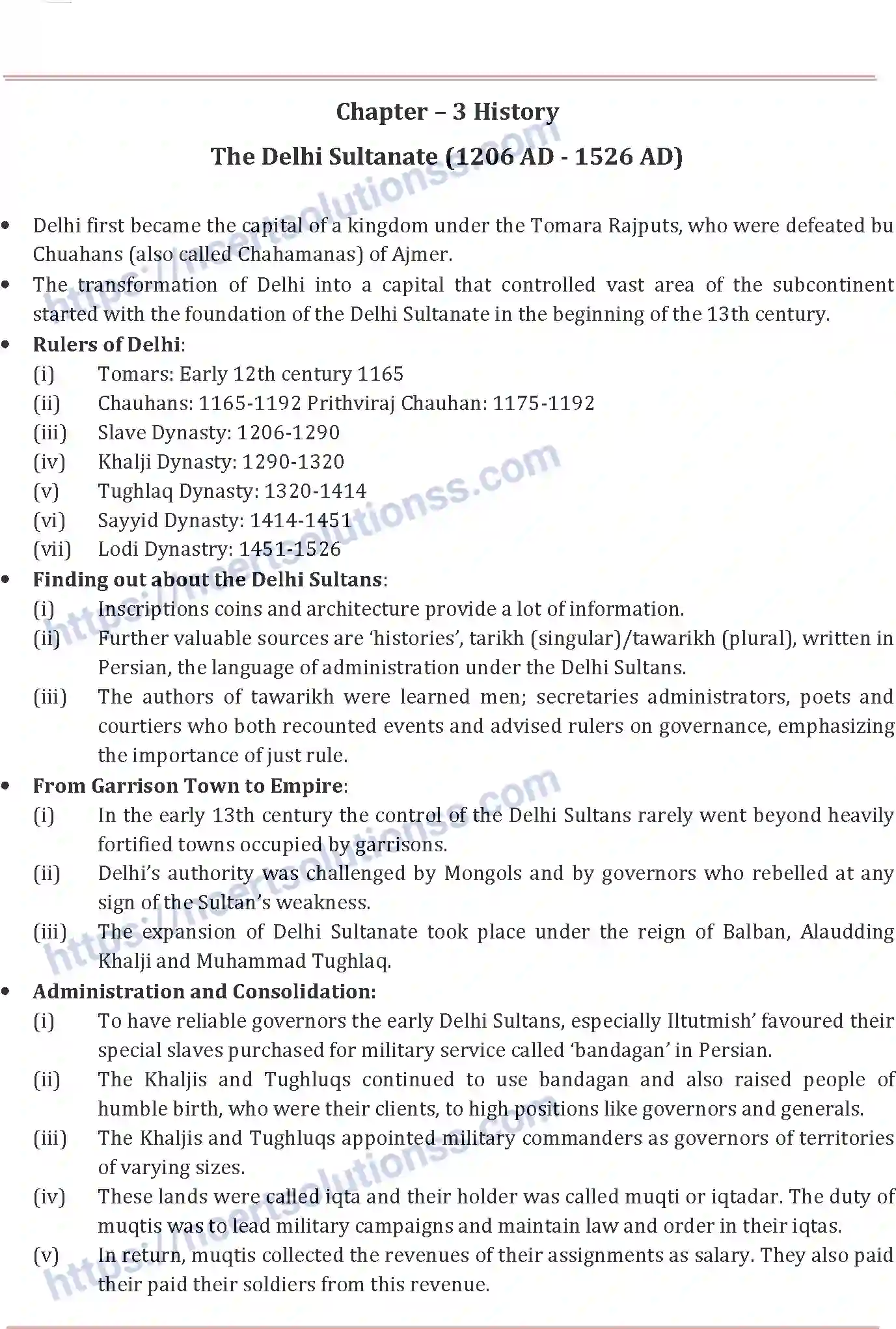 NCERT-Notes-Class-7-Social-Science-The-Delhi-Sultan-714-page-1