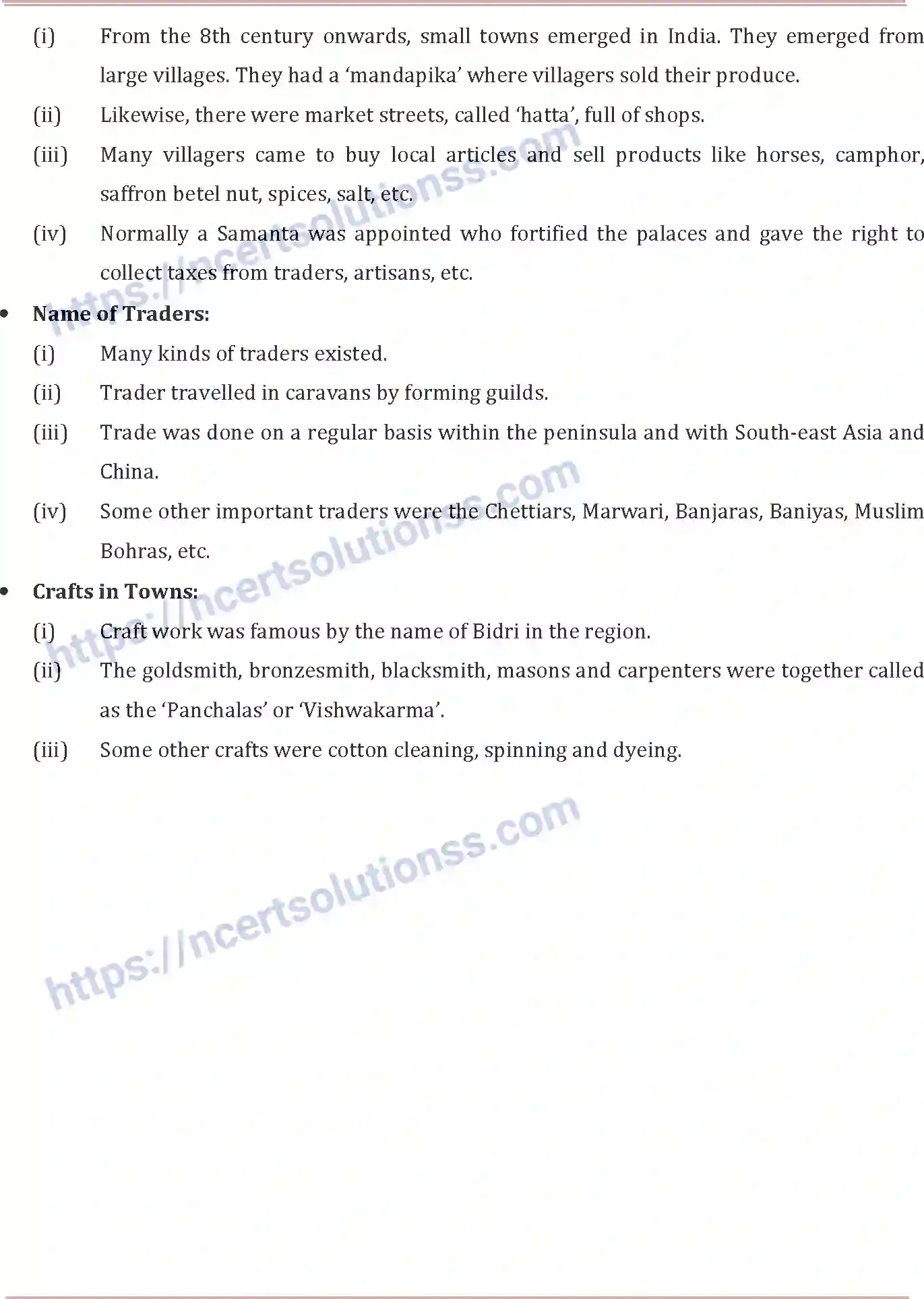 NCERT-Notes-Class-7-Social-Science-Town-Traders-and-Craftperson-717-page-2