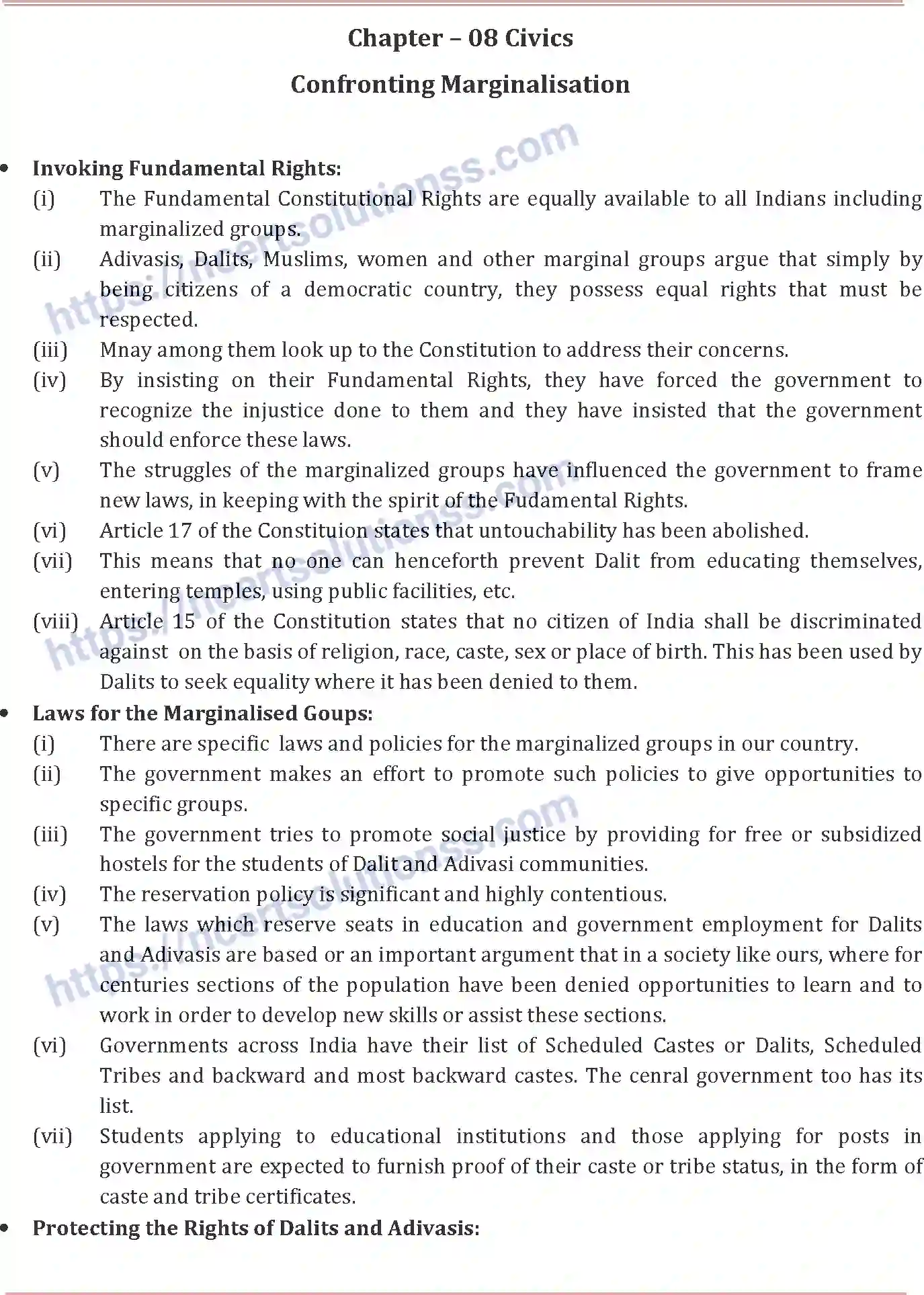 NCERT-Notes-Class-8-Social-Science-Confronting-Marginalisation-666-page-1