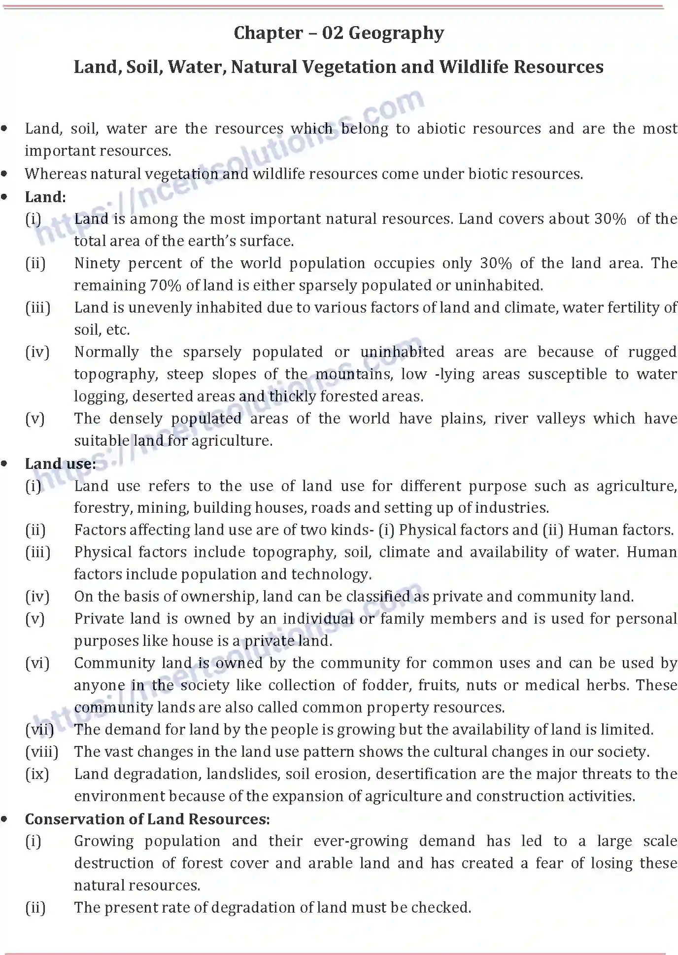NCERT-Notes-Class-8-Social-Science-Natural-Resources-and-Wildlife-Resources-642-page-1