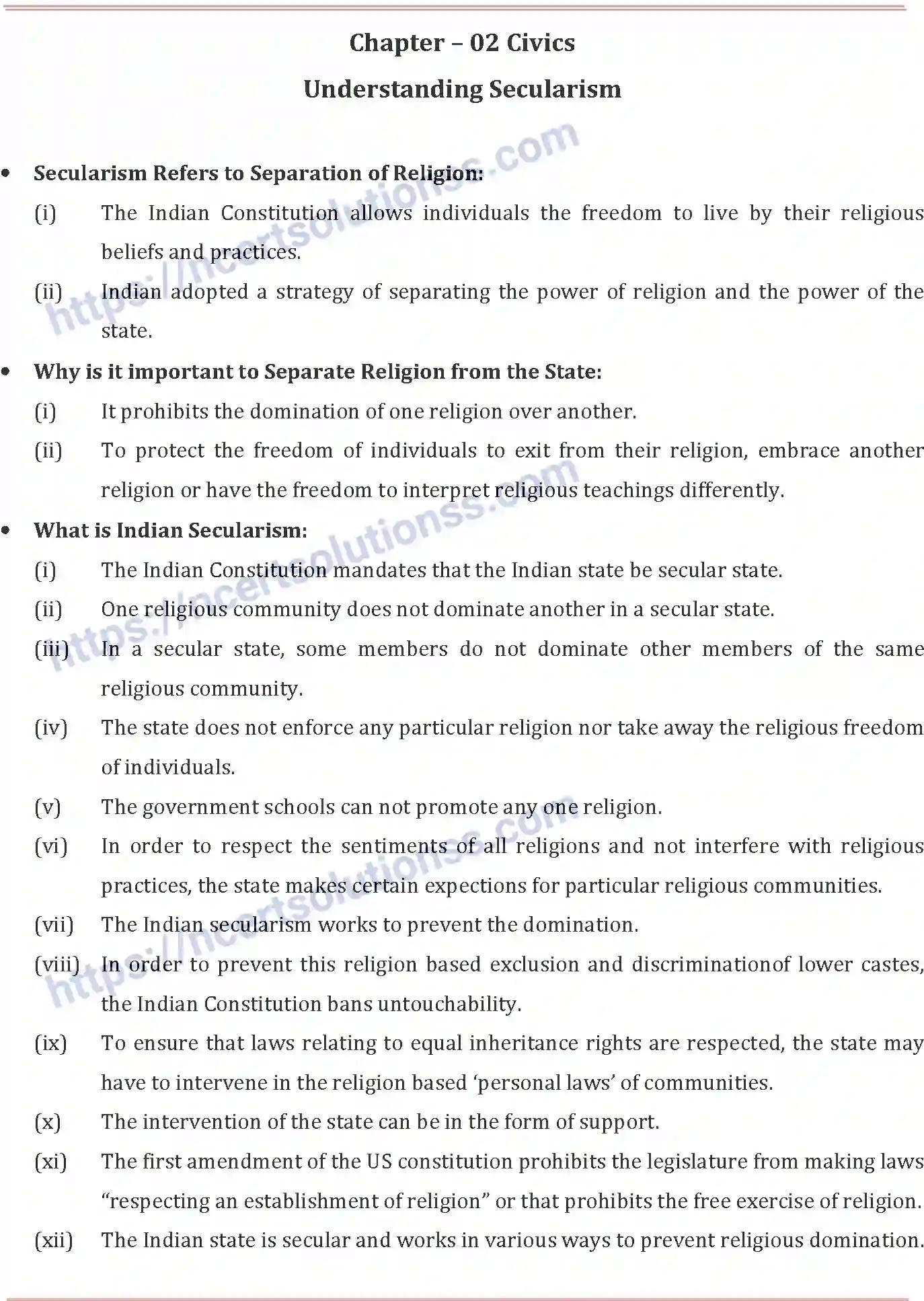 NCERT-Notes-Class-8-Social-Science-Understanding-Secularism-660-page-1