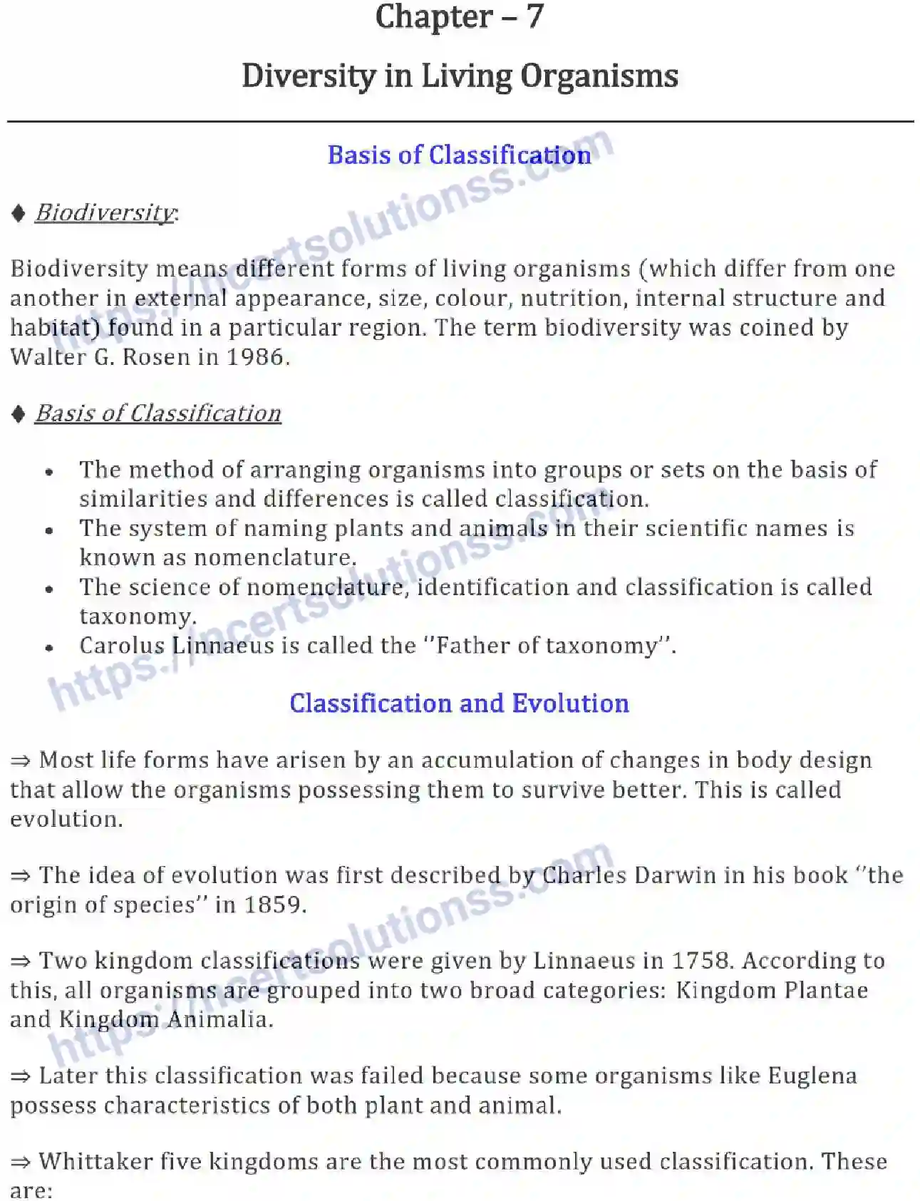 NCERT-Notes-Class-9-Science-Diversity-in-Living-Organisms-575-page-1