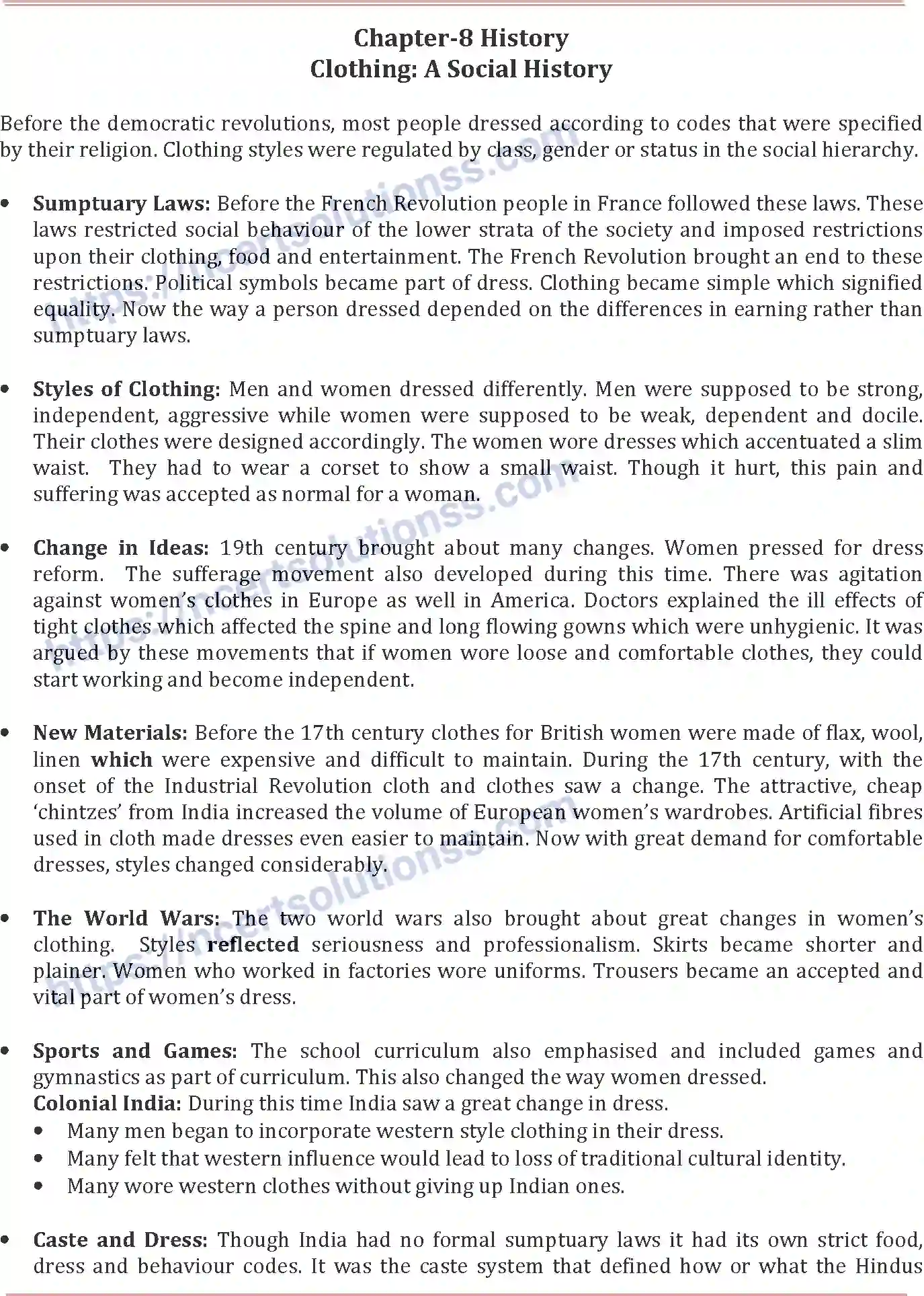 NCERT-Notes-Class-9-Social-Science-Clothing-A-Social-History-591-page-1