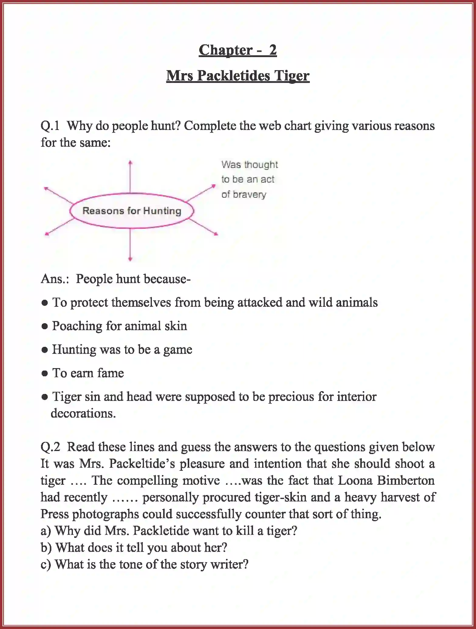 NCERT-Solution-Class-10-English-Mrs-Packletides-Tiger-3129-page-1