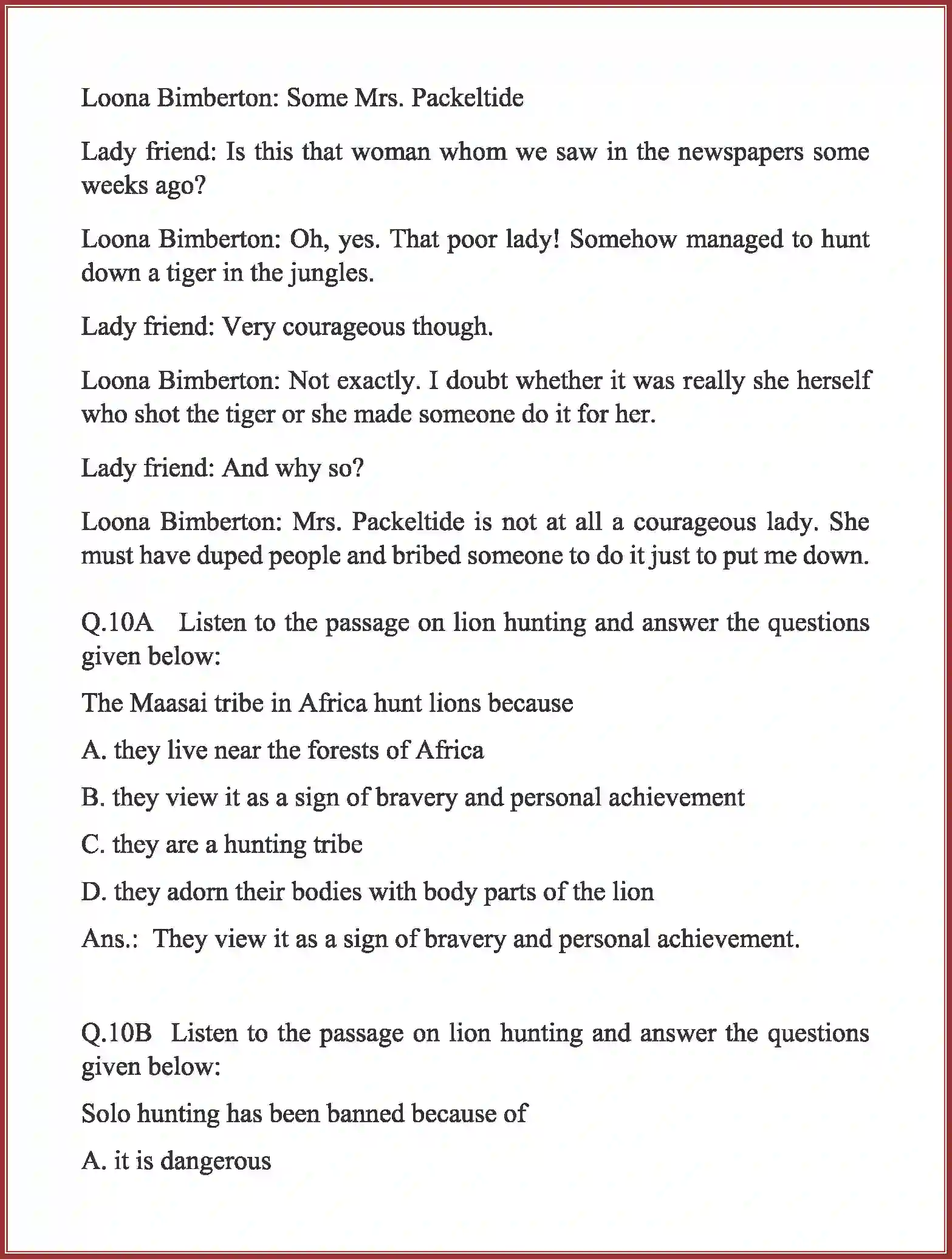 NCERT-Solution-Class-10-English-Mrs-Packletides-Tiger-3129-page-16