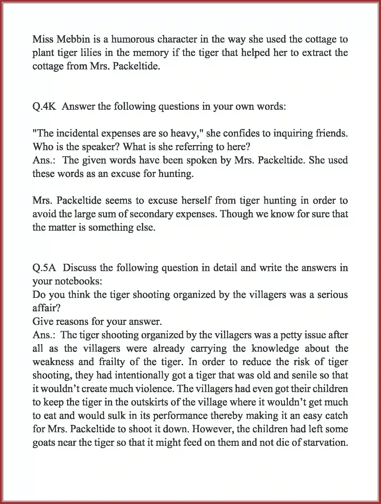 NCERT-Solution-Class-10-English-Mrs-Packletides-Tiger-3129-page-6