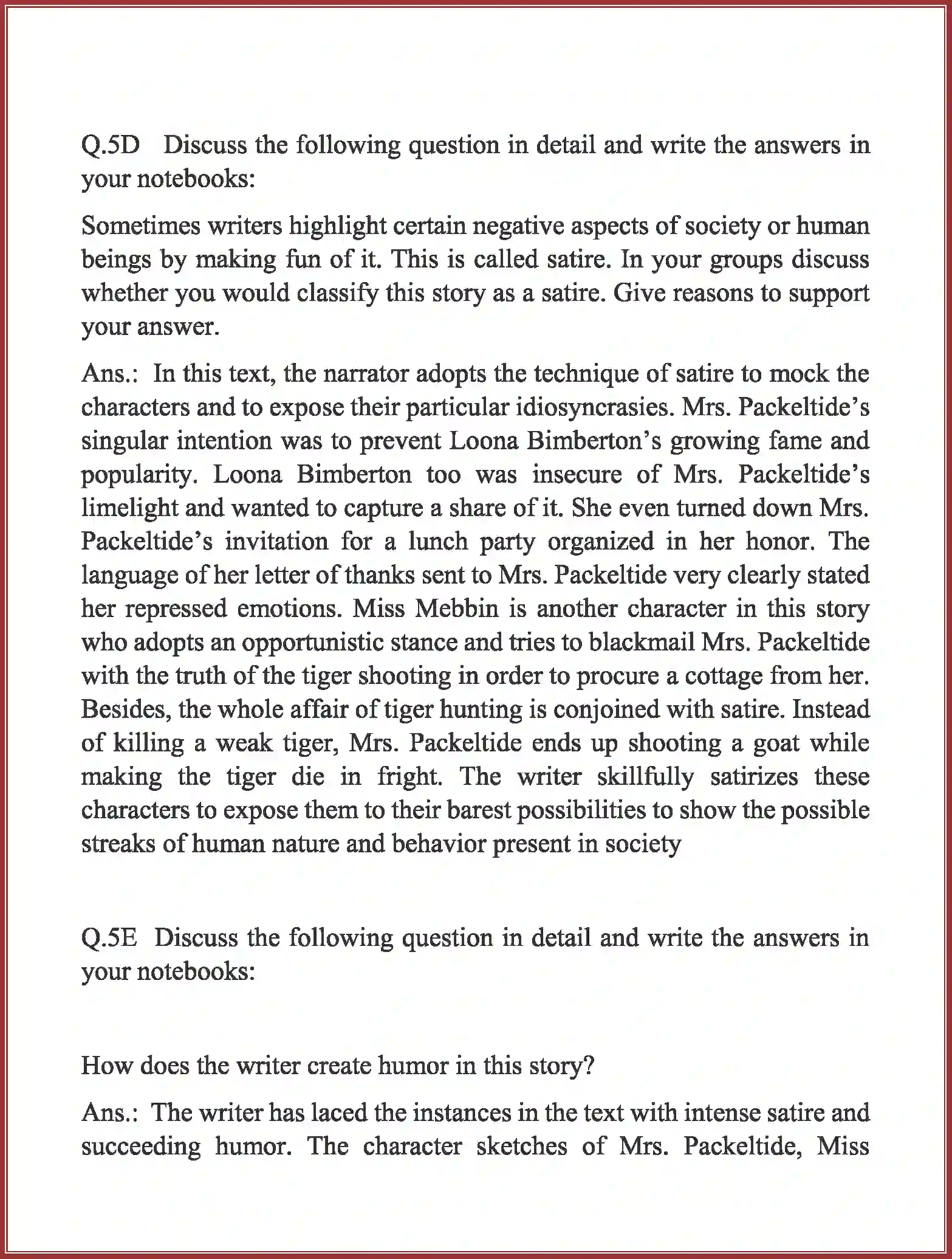 NCERT-Solution-Class-10-English-Mrs-Packletides-Tiger-3129-page-8