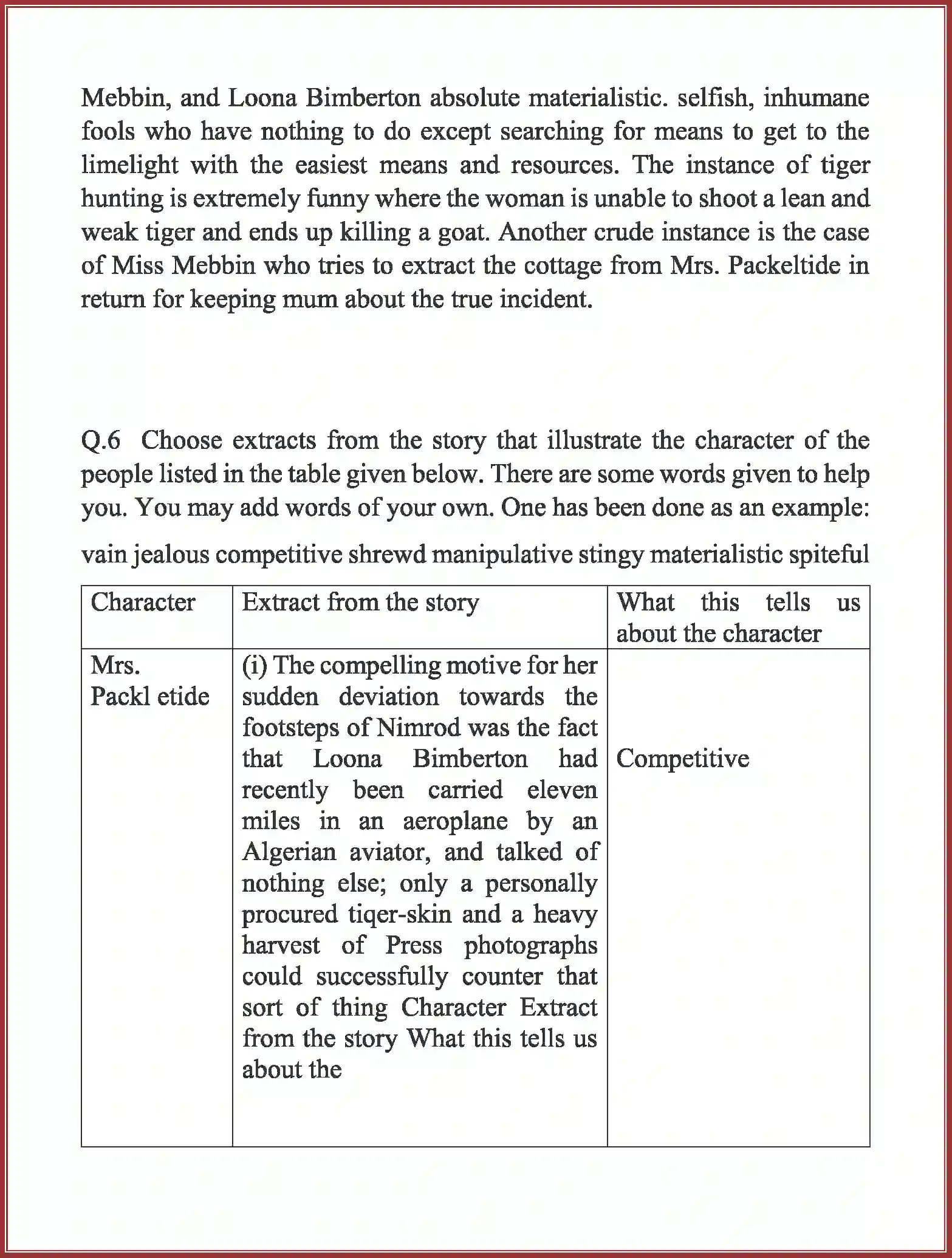 NCERT-Solution-Class-10-English-Mrs-Packletides-Tiger-3129-page-9