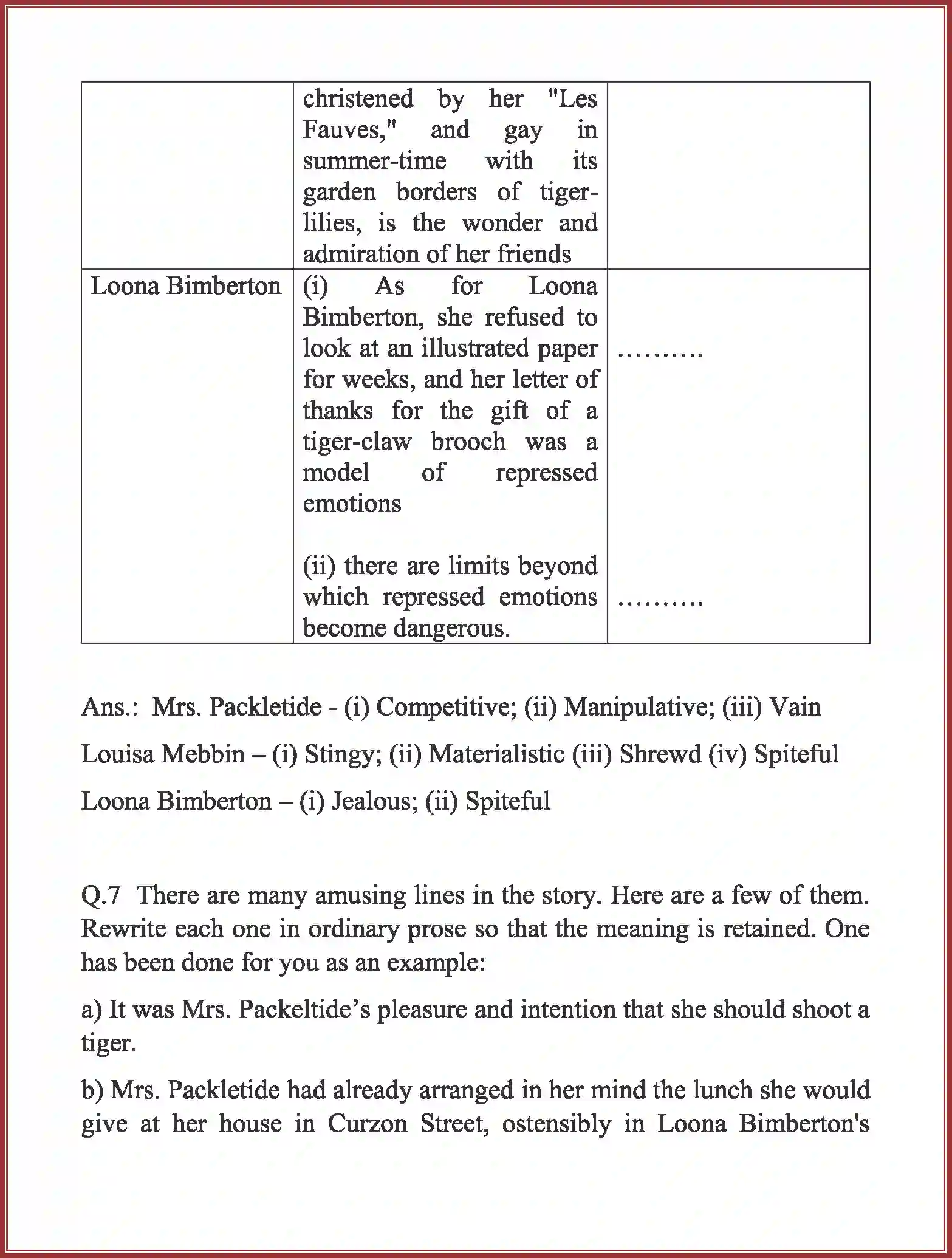 NCERT-Solution-Class-10-English-Mrs-Packletides-Tiger-957-page-11