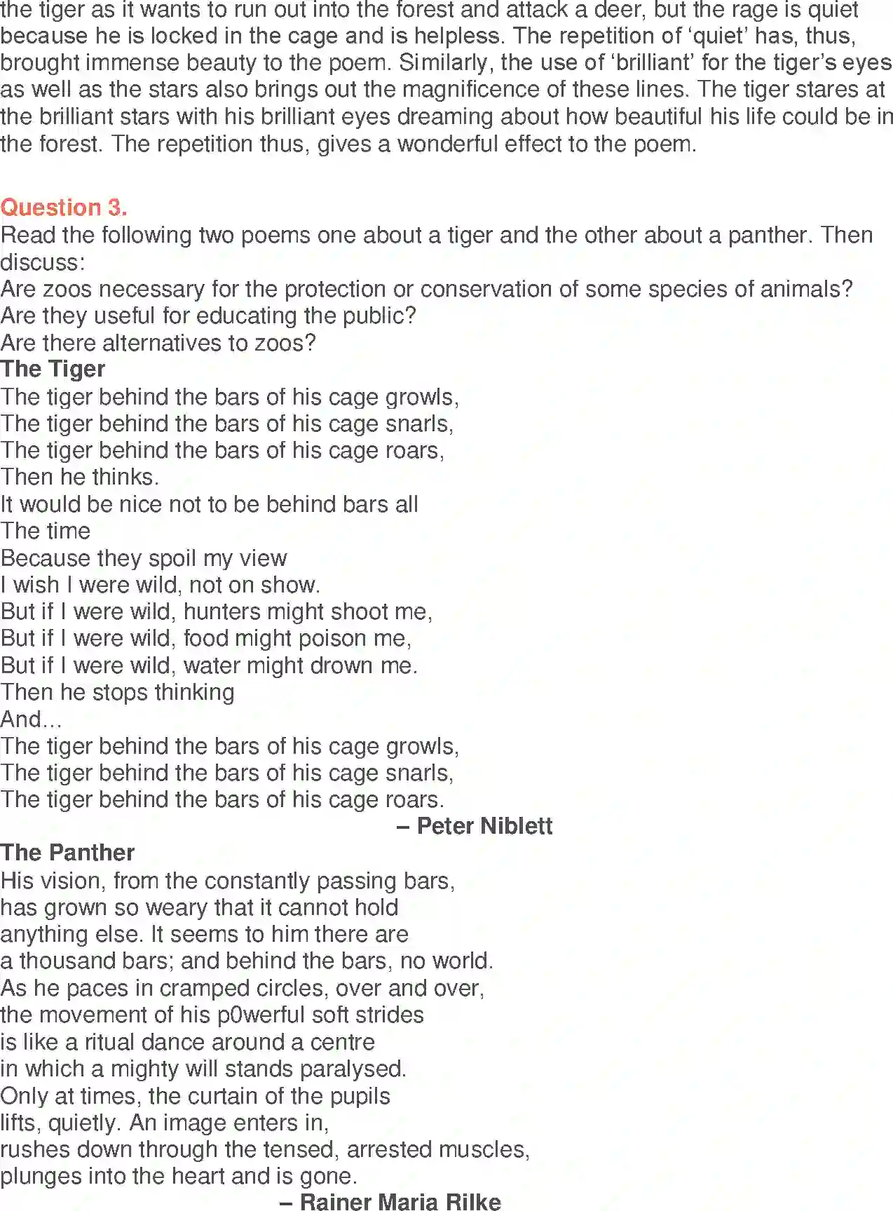 NCERT-Solution-Class-10-First-Flight-A-Tiger-in-the-Zoo-3100-page-2