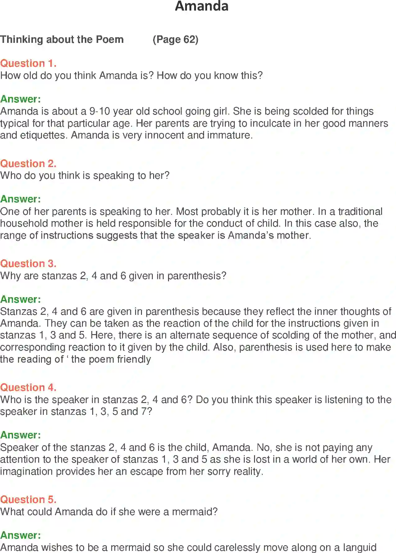 NCERT-Solution-Class-10-First-Flight-Amanda-931-page-1
