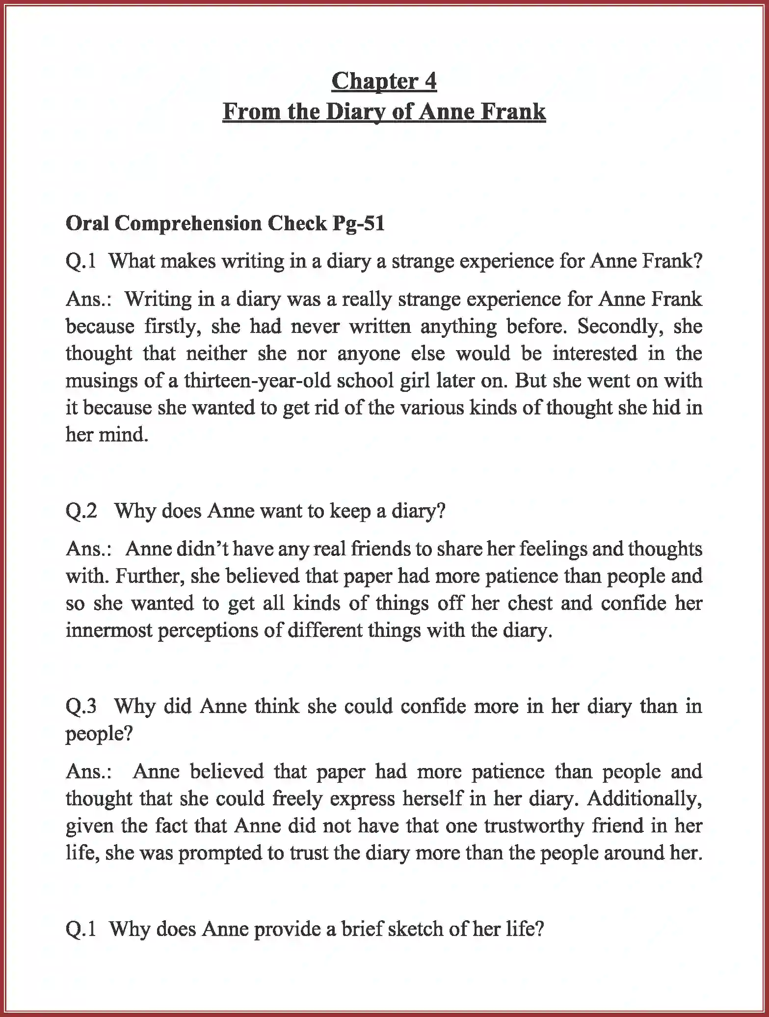 NCERT-Solution-Class-10-First-Flight-From-the-Diary-of-Anne-Frank-918-page-1