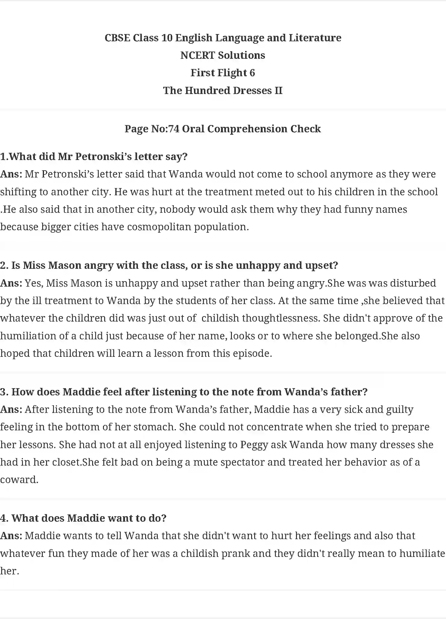 NCERT-Solution-Class-10-First-Flight-The-Hundred-Dressess--2-4854-page-1