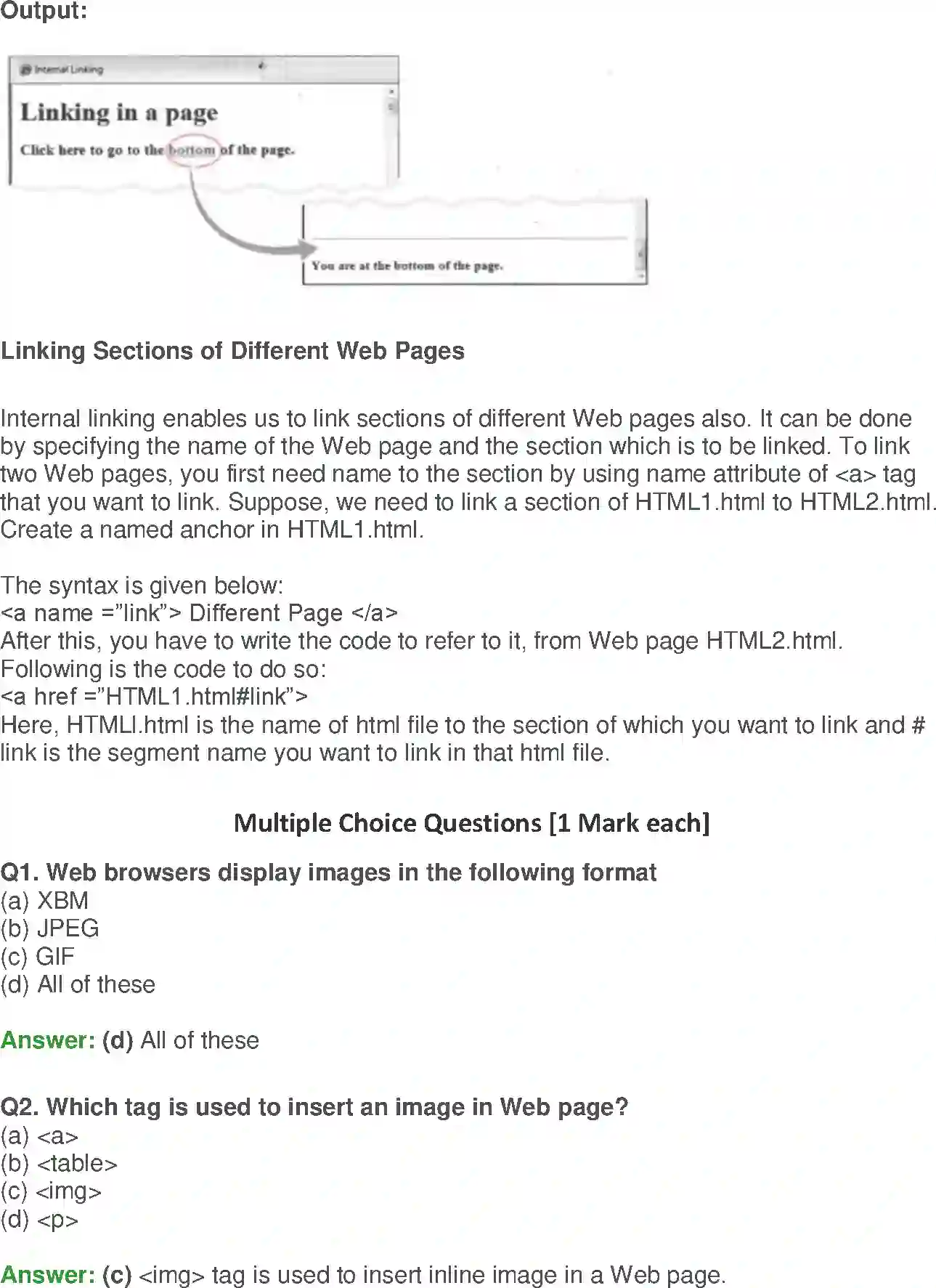 NCERT-Solution-Class-10-Foundation-of-Information-Technology-Inserting-Images-and-Links-in-HTML-3124-page-13