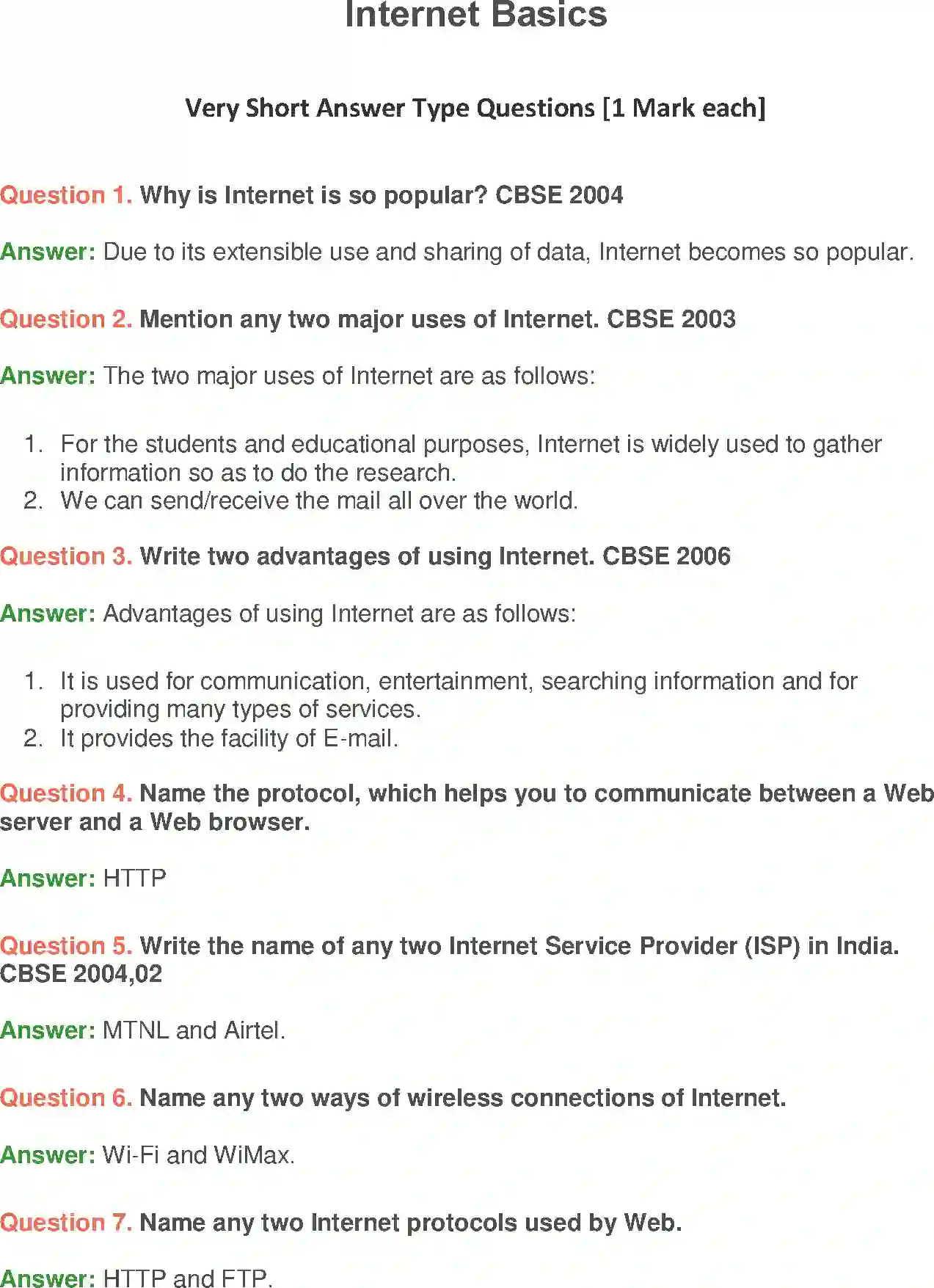 NCERT-Solution-Class-10-Foundation-of-Information-Technology-Internet-Basics-3119-page-1