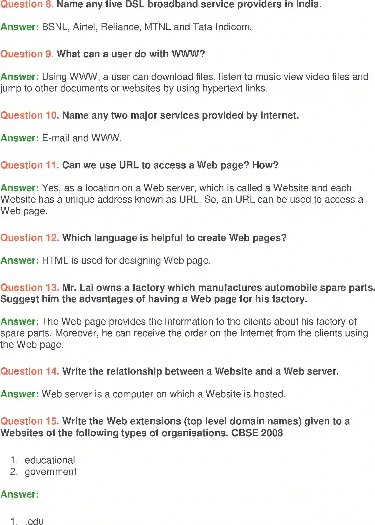 NCERT-Solution-Class-10-Foundation-of-Information-Technology-Internet-Basics-3119-page-2