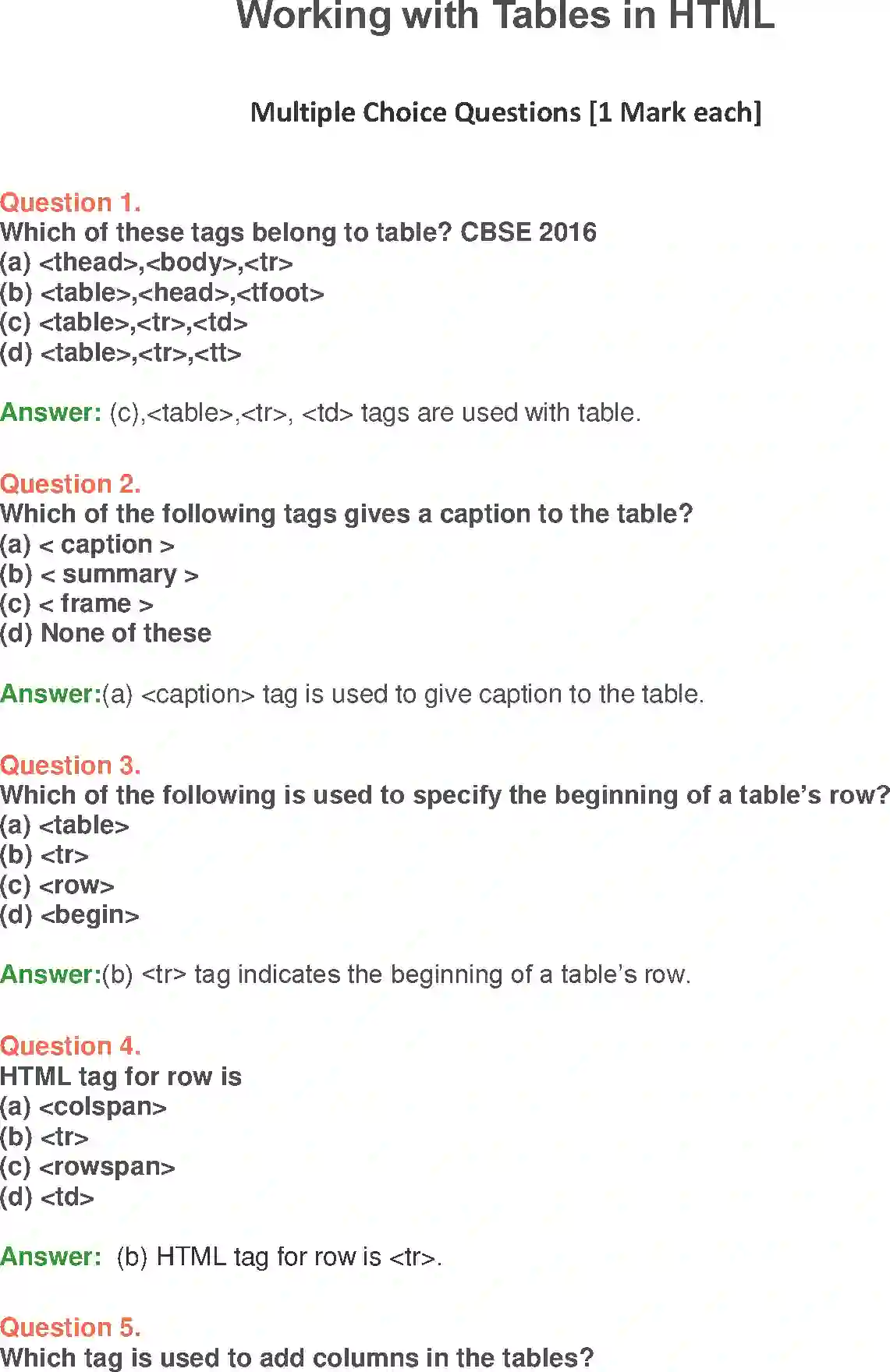 NCERT-Solution-Class-10-Foundation-of-Information-Technology-Working-with-Tables-in-HTML-3125-page-1
