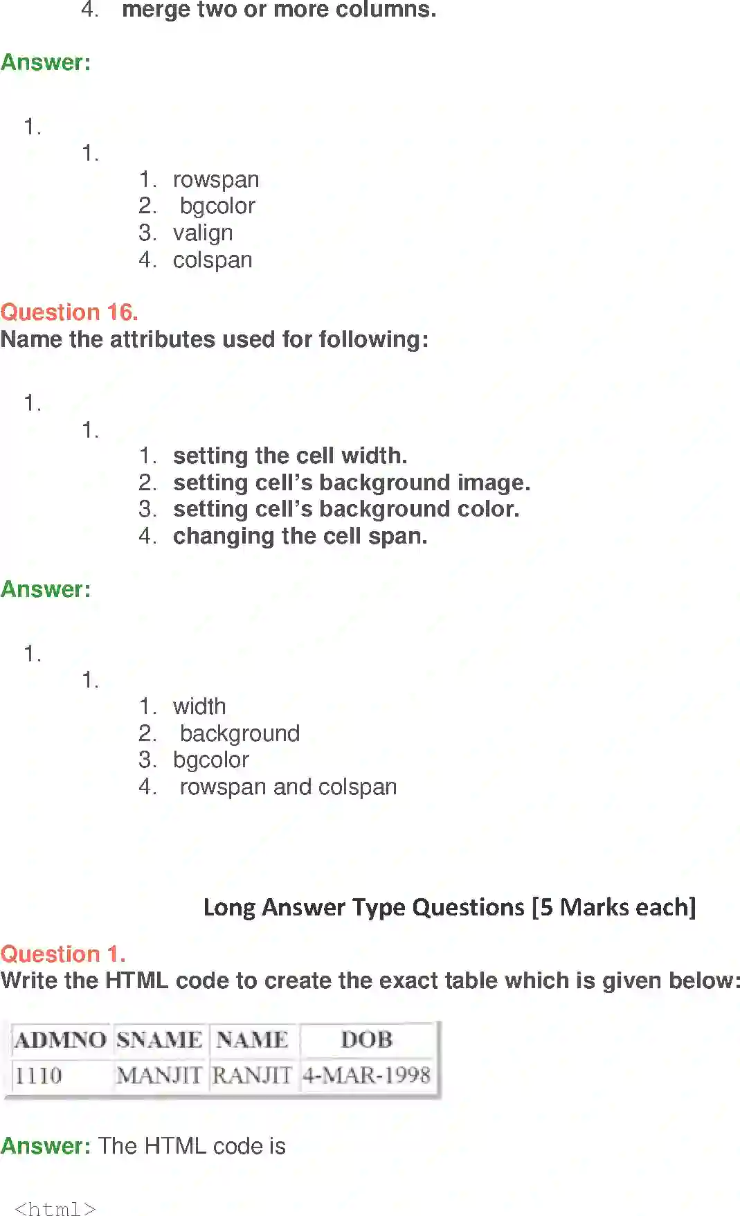 NCERT-Solution-Class-10-Foundation-of-Information-Technology-Working-with-Tables-in-HTML-3125-page-12