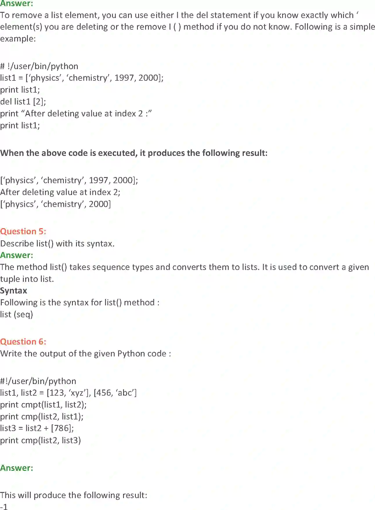 NCERT-Solution-Class-11-Computer-Science-Lists-Dictionaries-and-Tuples-2776-page-5