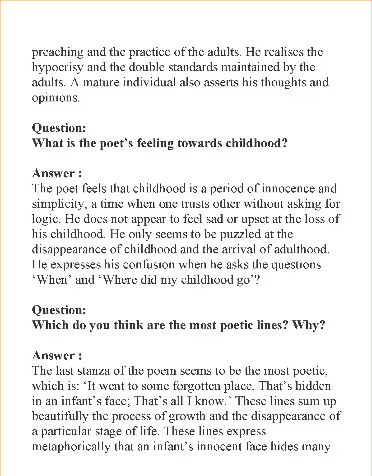 NCERT-Solution-Class-11-English-Hornbill-Childhood-492-page-2