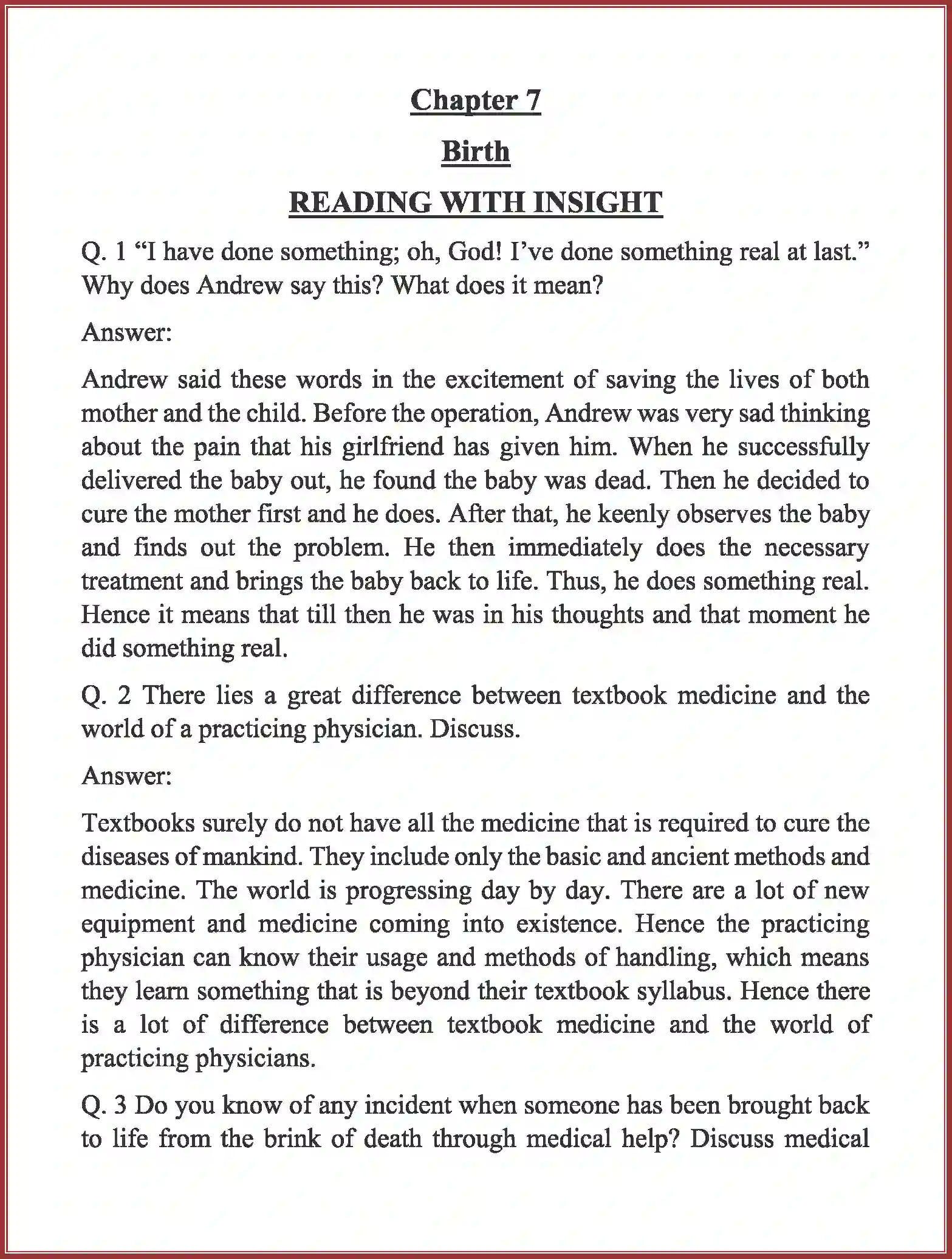 NCERT-Solution-Class-11-English-Snapshots-Birth-500-page-1