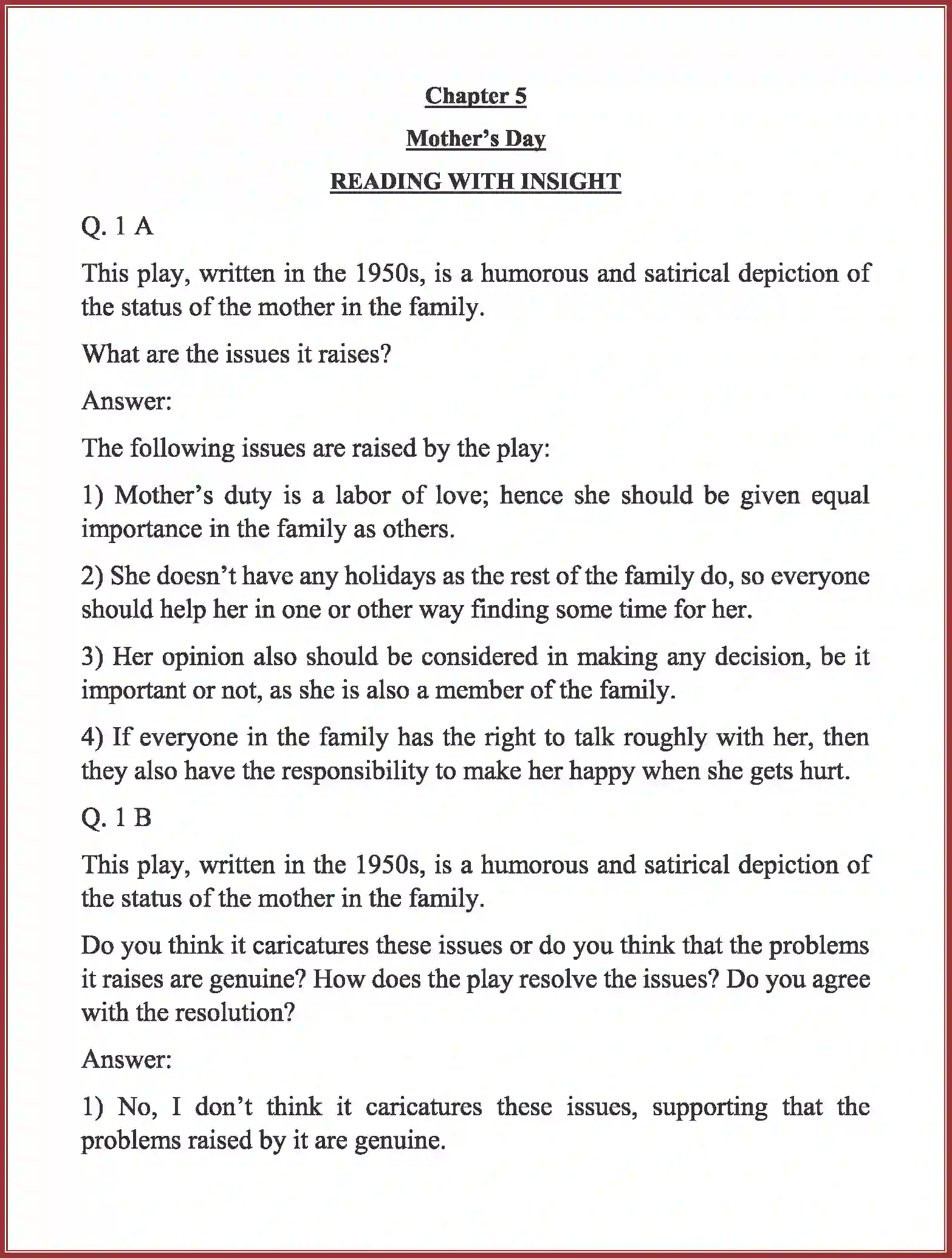 NCERT-Solution-Class-11-English-Snapshots-Mother’s-Day-498-page-1