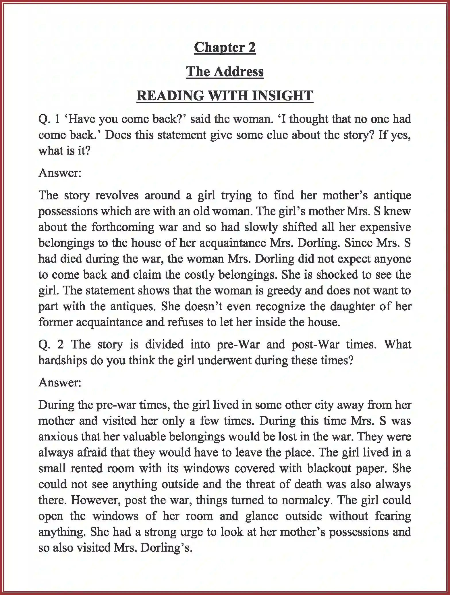 NCERT-Solution-Class-11-English-Snapshots-The-Address-495-page-1
