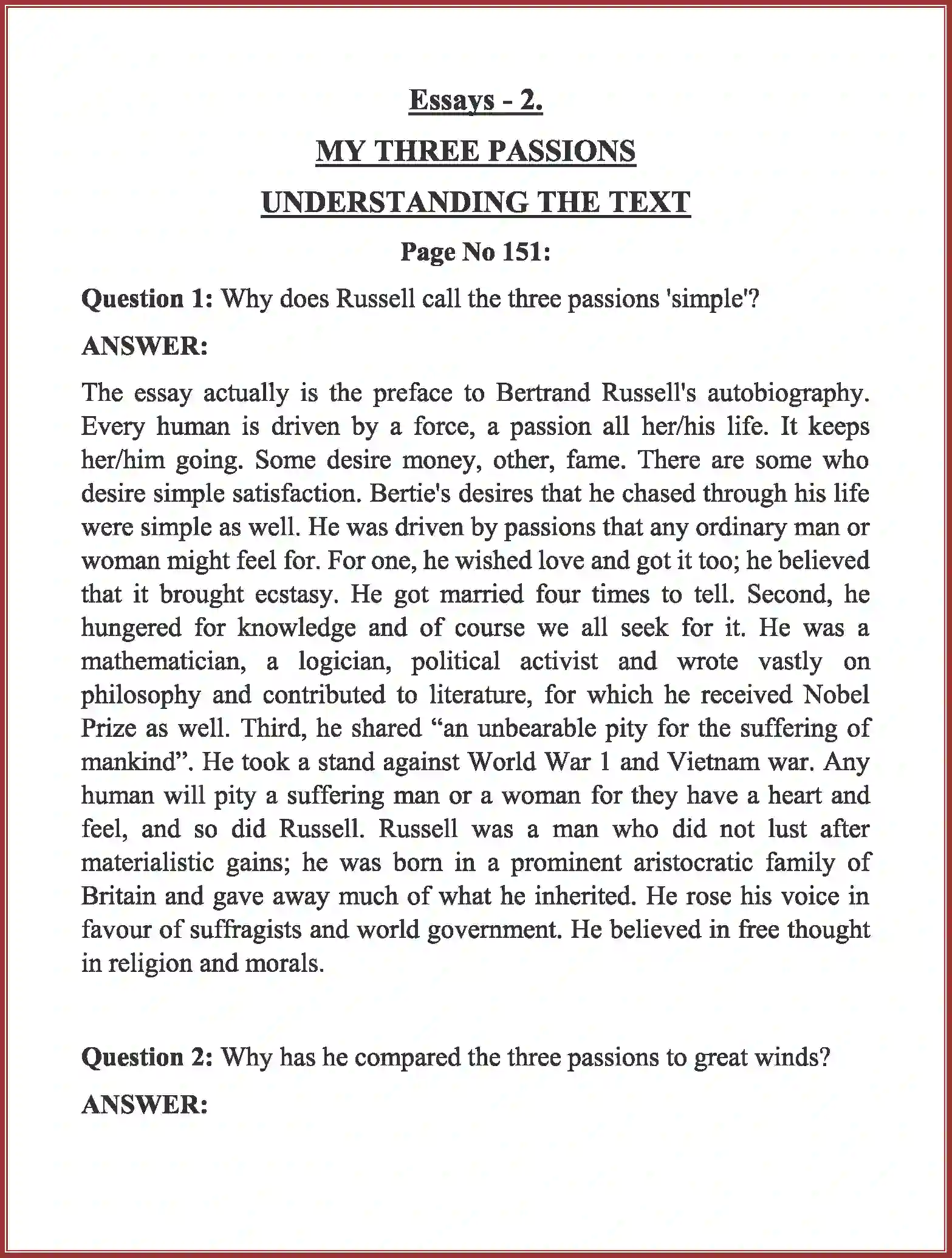 NCERT-Solution-Class-11-English-Woven-Words-Essay-My-Three-Passions-2707-page-1