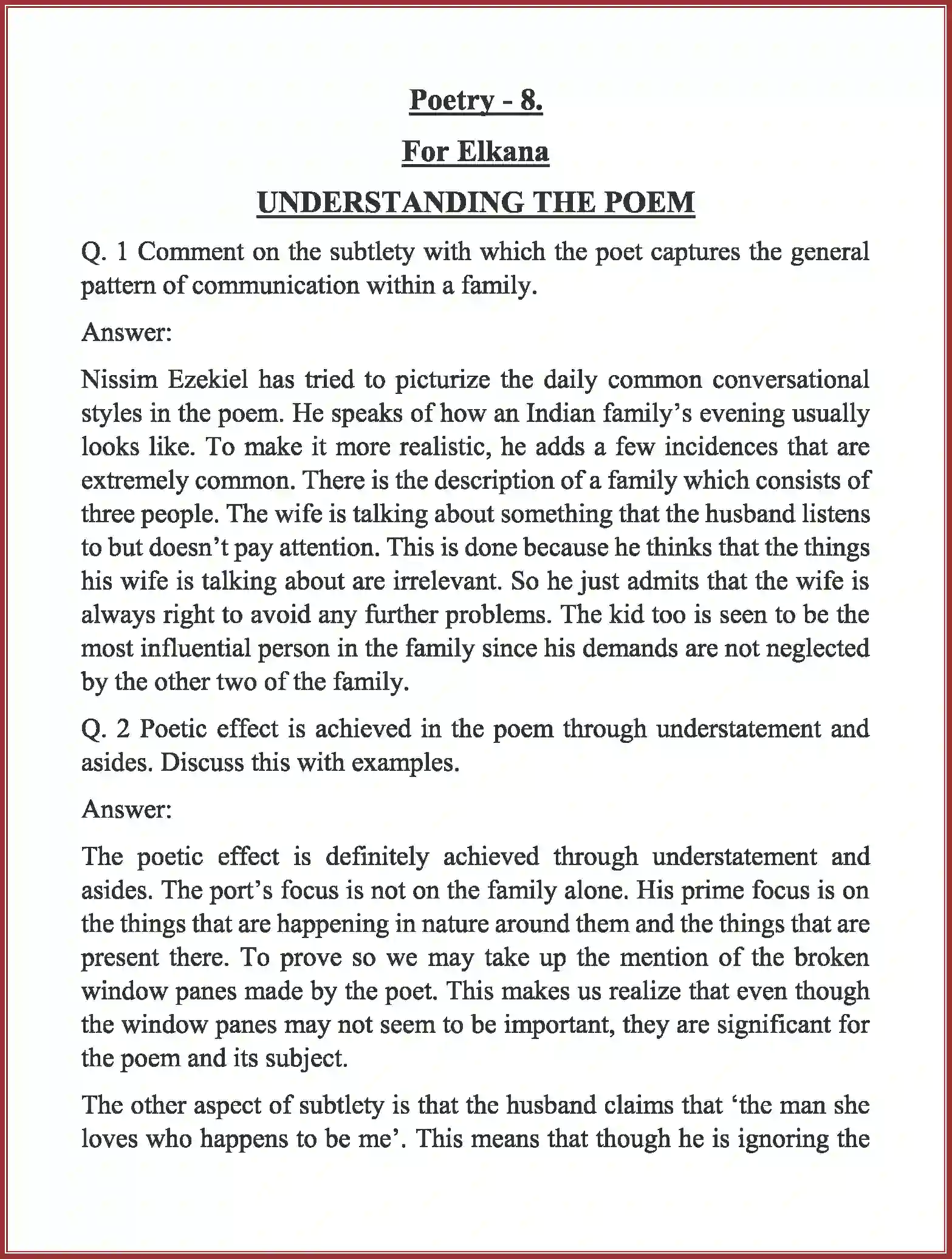 NCERT-Solution-Class-11-English-Woven-Words-Poetry-For-Elkana-548-page-1