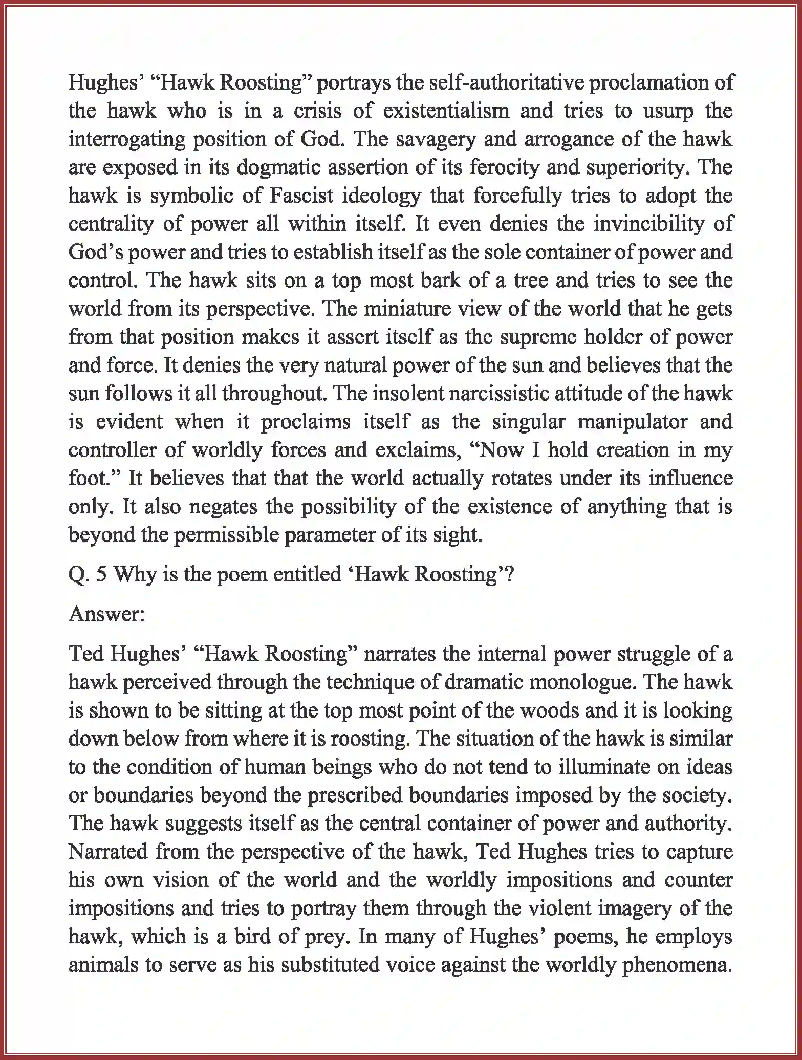 NCERT-Solution-Class-11-English-Woven-Words-Poetry-Hawk-Roosting-547-page-3