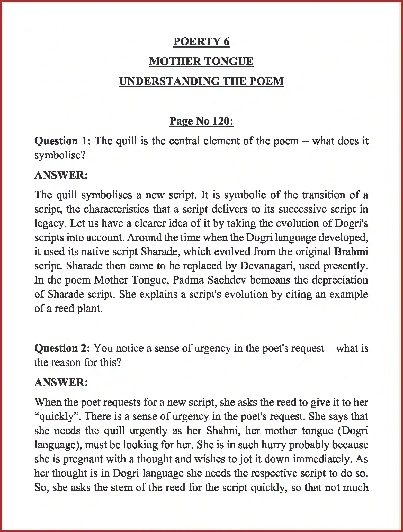 NCERT-Solution-Class-11-English-Woven-Words-Poetry-Mother-Tongue-2718-page-1