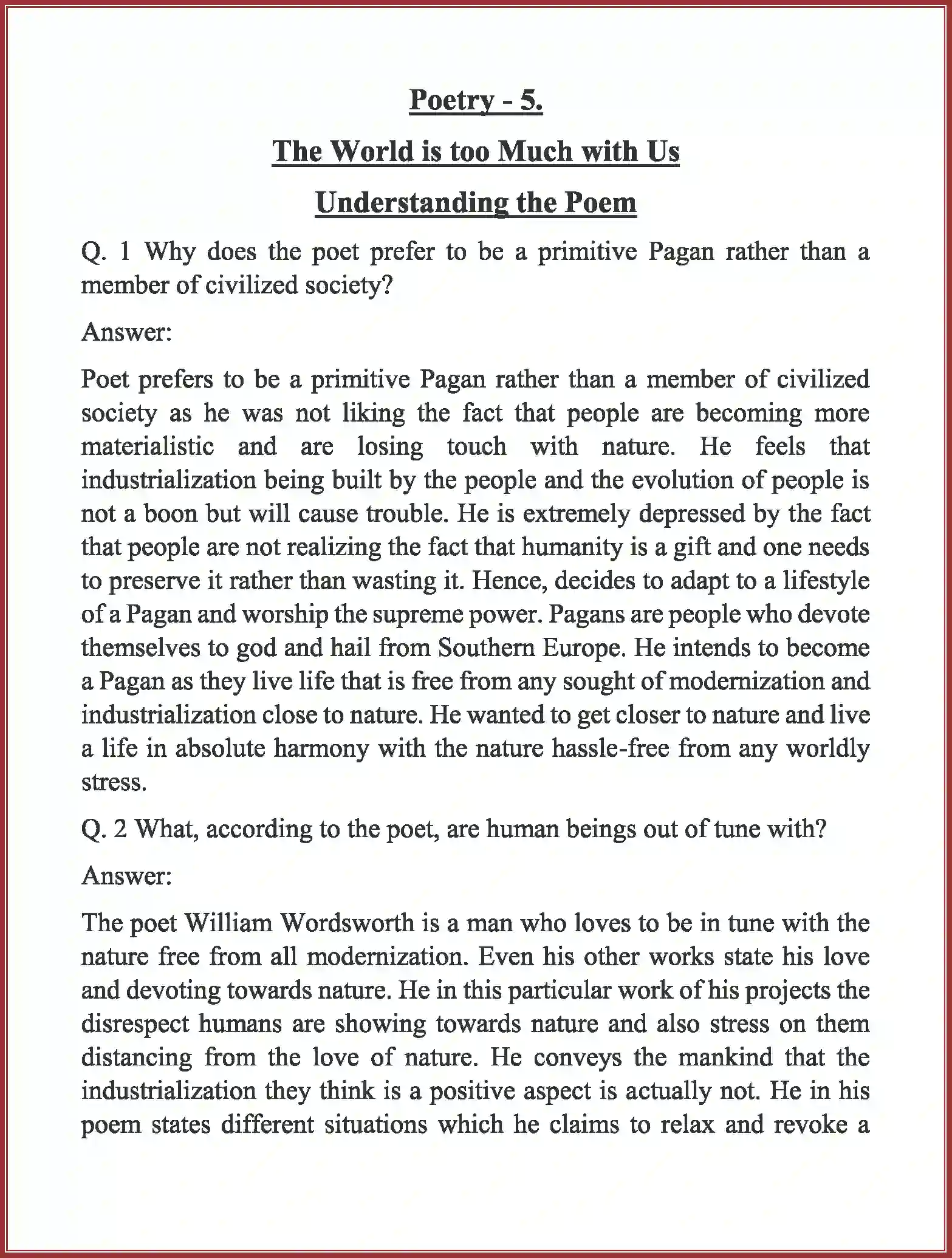 NCERT-Solution-Class-11-English-Woven-Words-Poetry-The-World-is-too-Much-With-Us-545-page-1