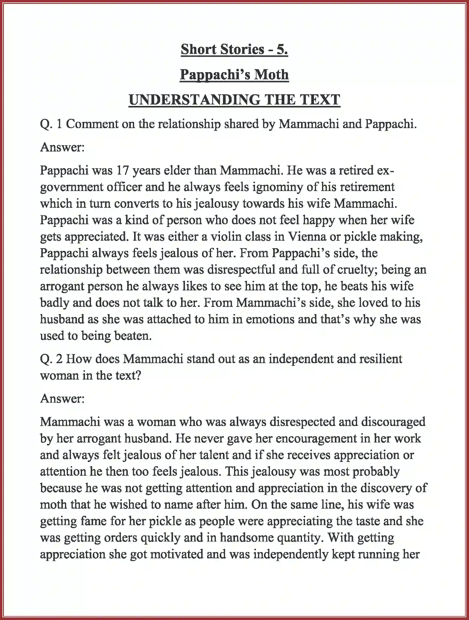 NCERT-Solution-Class-11-English-Woven-Words-Short-Stories-Pappachi’s-Moth-557-page-1