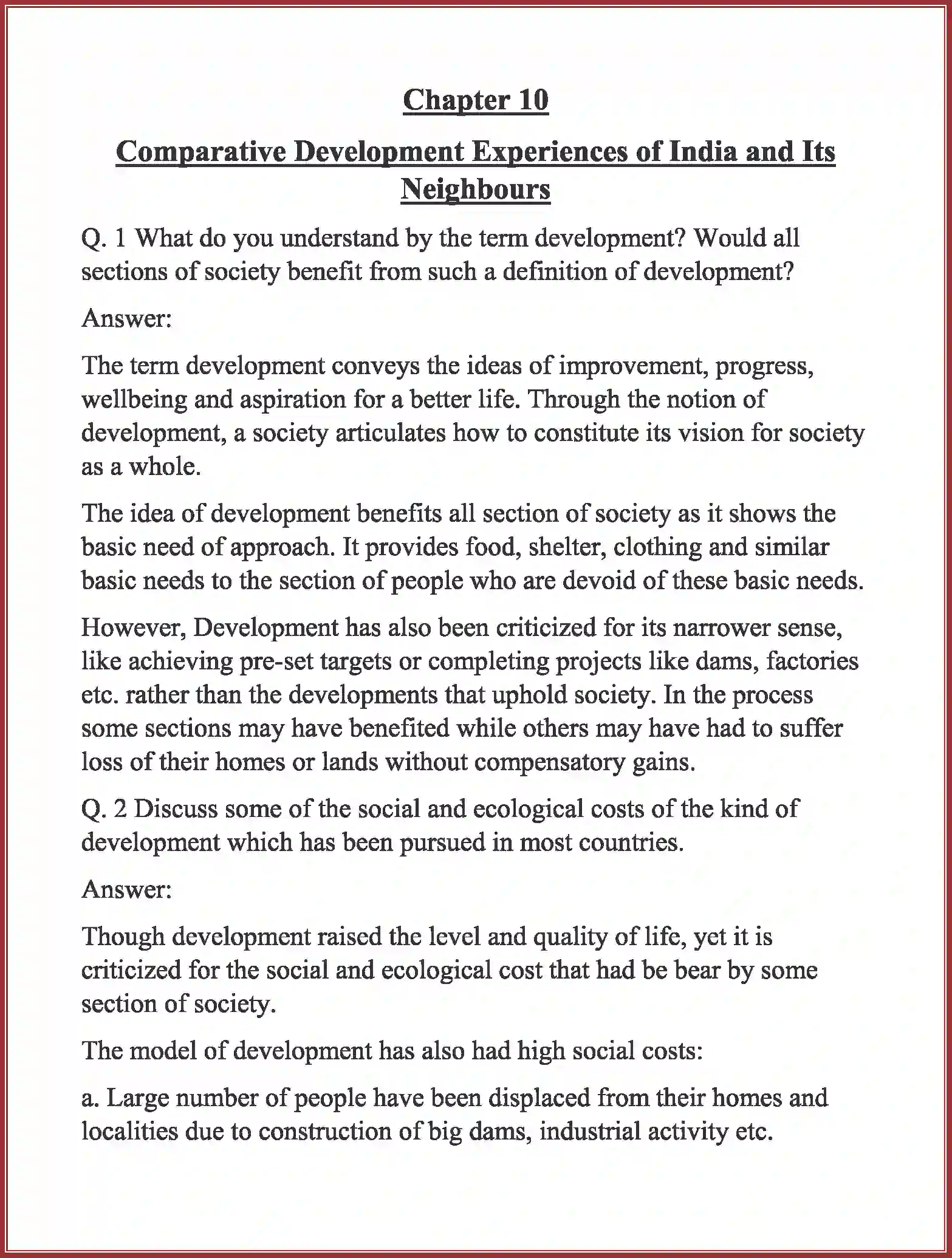 NCERT-Solution-Class-11-Indian-Economic-Development-Comparative-Development-Experience-of-India-with-its-Neighbours-2786-page-1