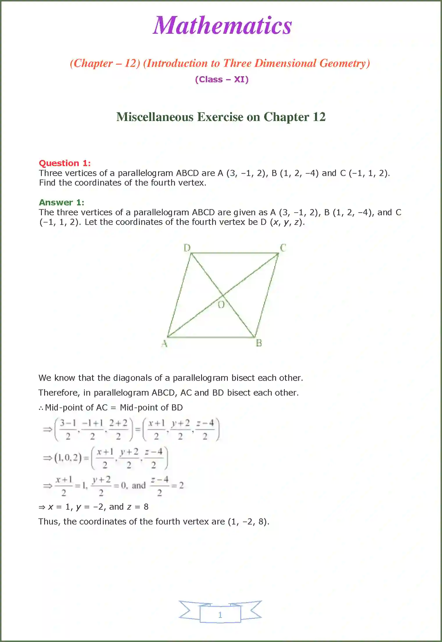 NCERT-Solution-Class-11-Maths-Chapter-12-Introduction-to-Three-Dimensional-Geometry-403-page-13