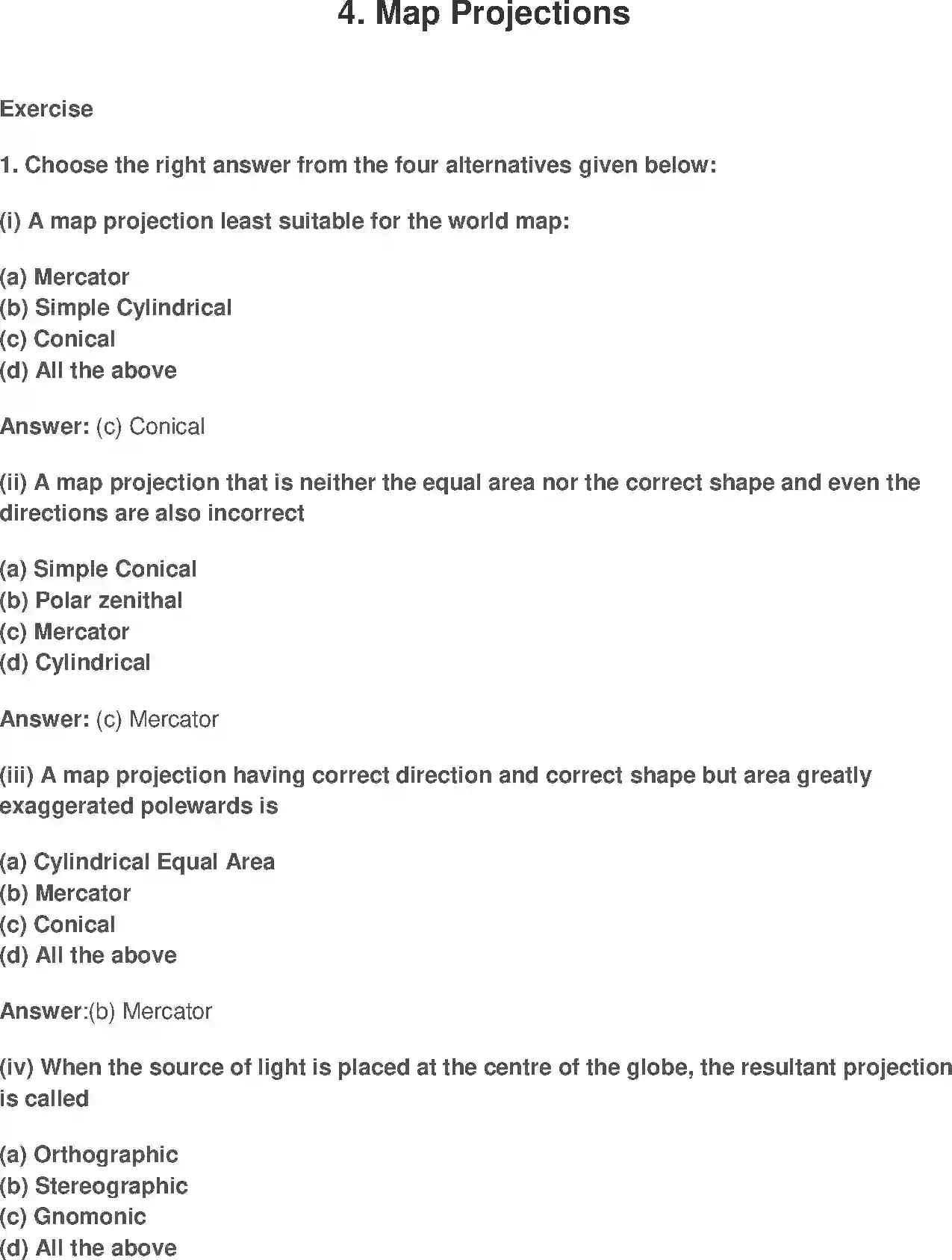 NCERT-Solution-Class-11-Practical-Work-in-Geography-Map-Projections-675-page-1