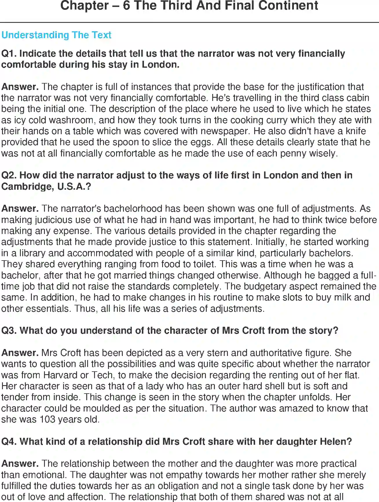 NCERT-Solution-Class-11-Woven-Words-The-Third-And-Final-Continent--Short-Stories-4704-page-1