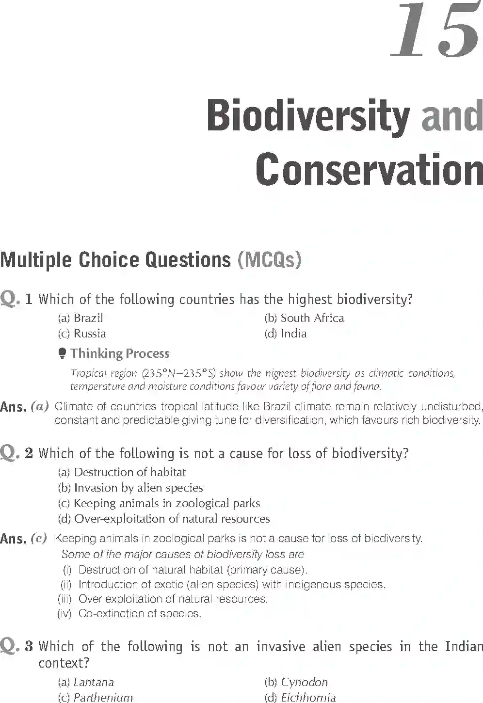 NCERT-Solution-Class-12-Biology-Exemplar-Biodiversity-and-Conservation-331-page-1