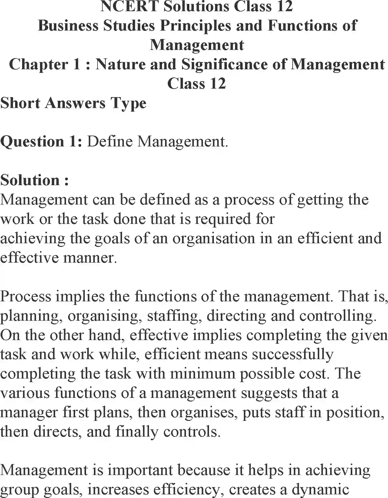 NCERT-Solution-Class-12-Business-Studies-Chapter-1-Nature-And-Significance-Of-Management-101-page-1