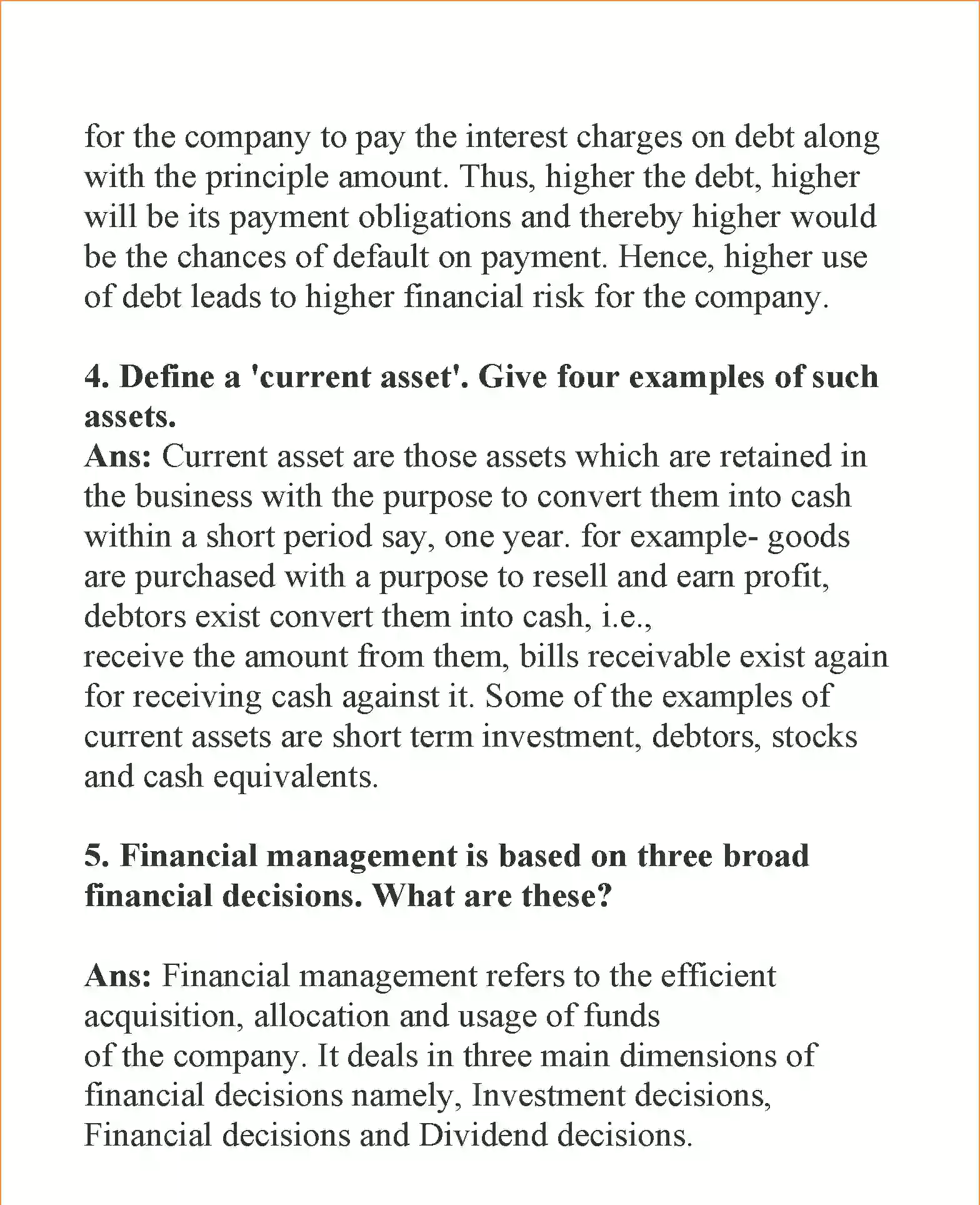 NCERT-Solution-Class-12-Business-Studies-Chapter-9-Finance-And-Management-109-page-10