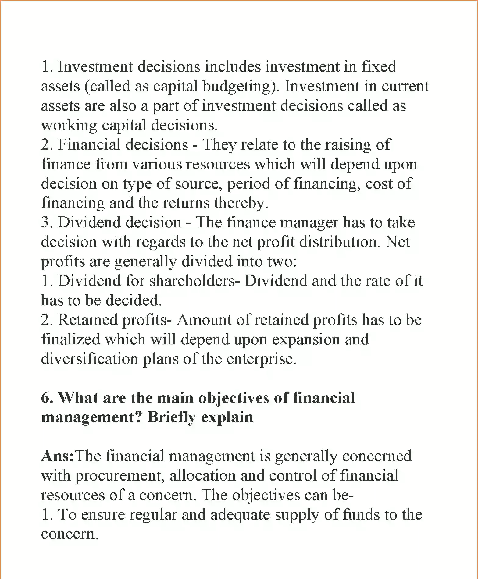 NCERT-Solution-Class-12-Business-Studies-Chapter-9-Finance-And-Management-109-page-11